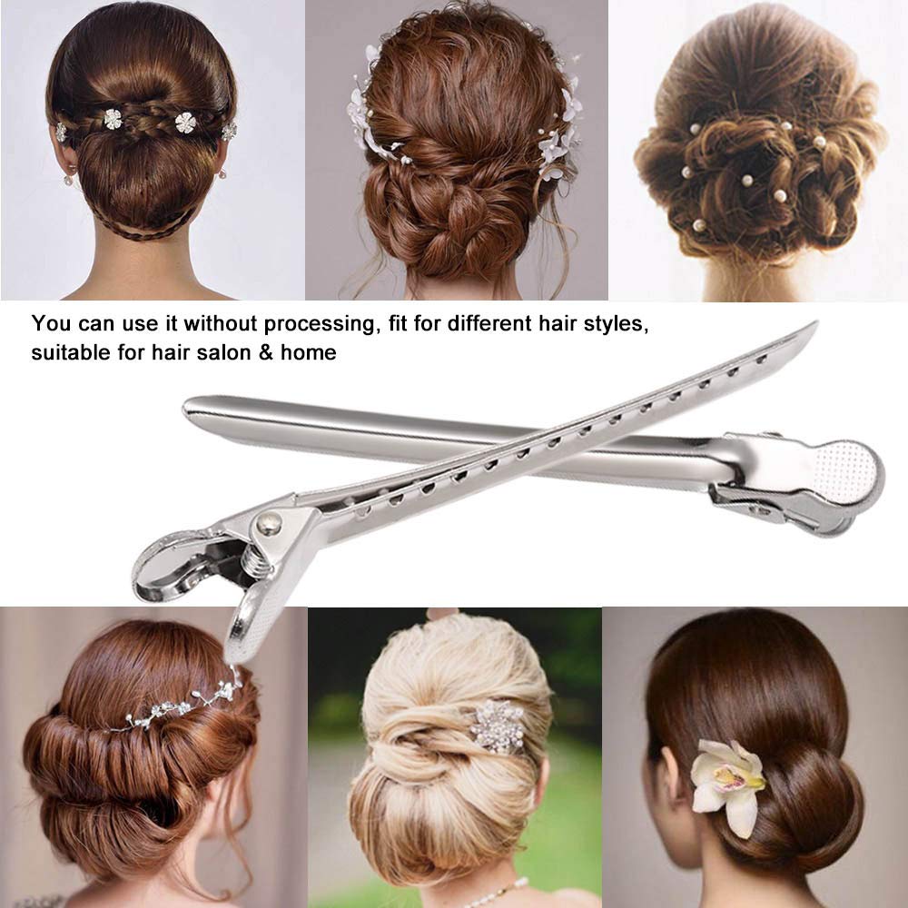 POOWE Small Metal Alligator Hair Clips - Flat Single Prong Barrette for DIY Hair Bows & Accessories | Durable Steel Hair Clips for Women & Girls | Perfect for Styling, Crafting & Gift Giving