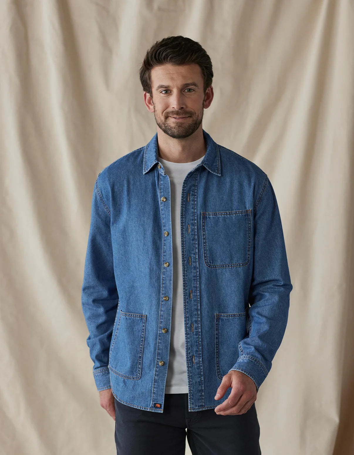 Lightweight Denim Overshirt for Men & Women - Comfortable Casual Jacket for Spring & Fall - Perfect for Layering, Outdoor Activities, and Everyday Wear