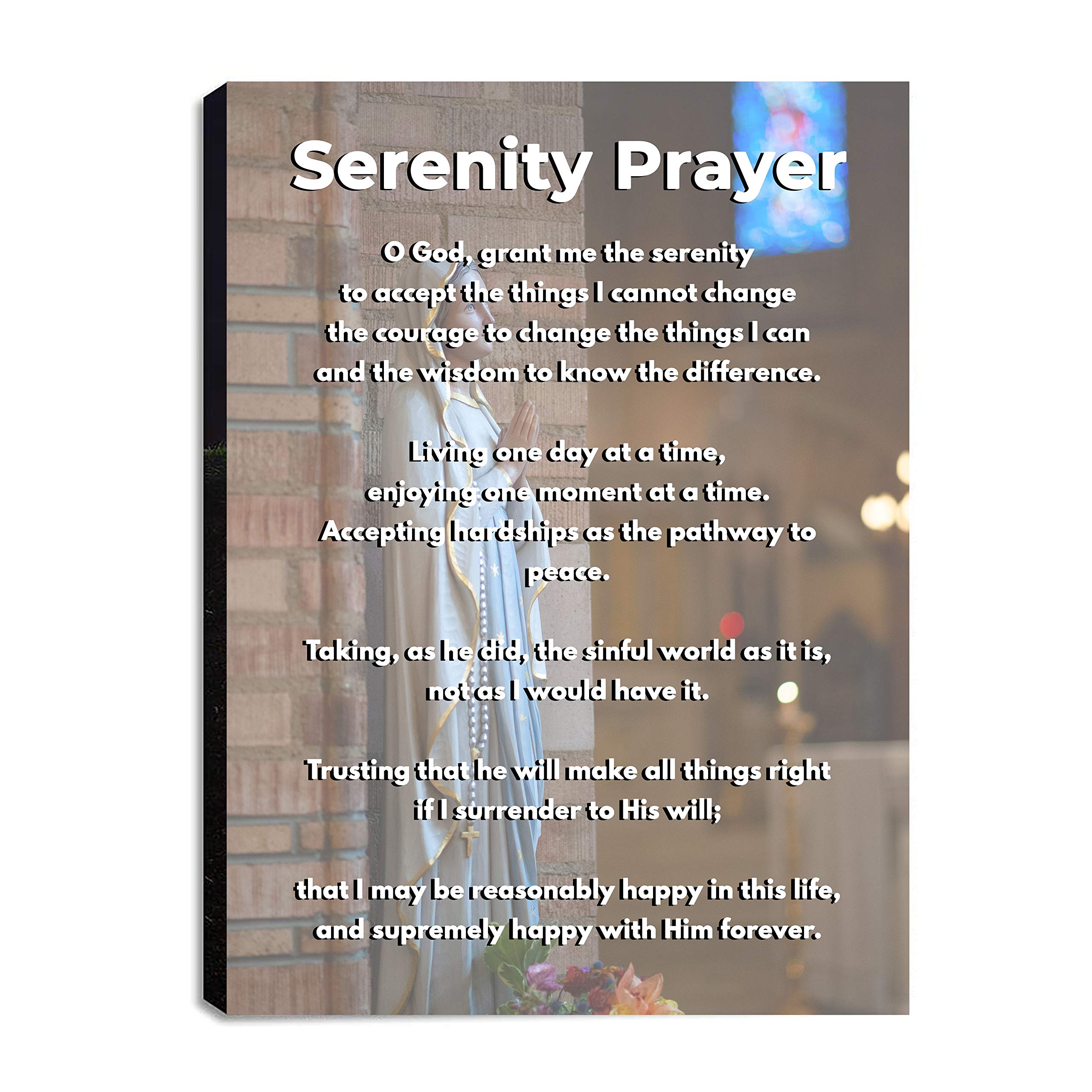 Serenity Prayer Canvas Wall Art - 30x40 Inches Christian Home Decor with Bible Verses & Prayers | Perfect for Living Room, Bedroom & Kitchen | Ready to Hang Inspirational Wall Art for Faith-Based Spaces