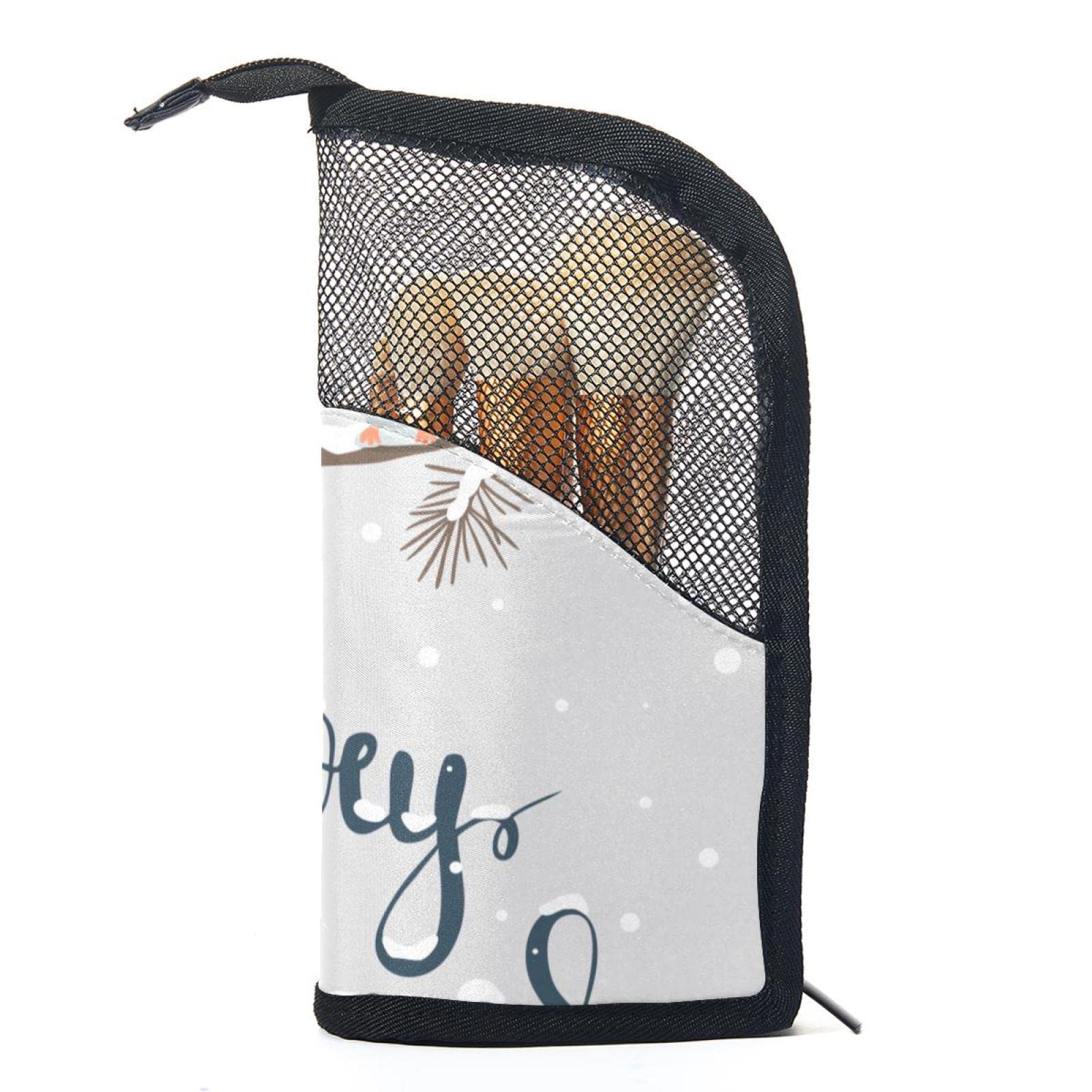 12-Piece Makeup Brush Set with Owl Design Organizer Bag - Portable Travel Cosmetic Brush Holder Case for Christmas Gifts & Everyday Makeup Storage