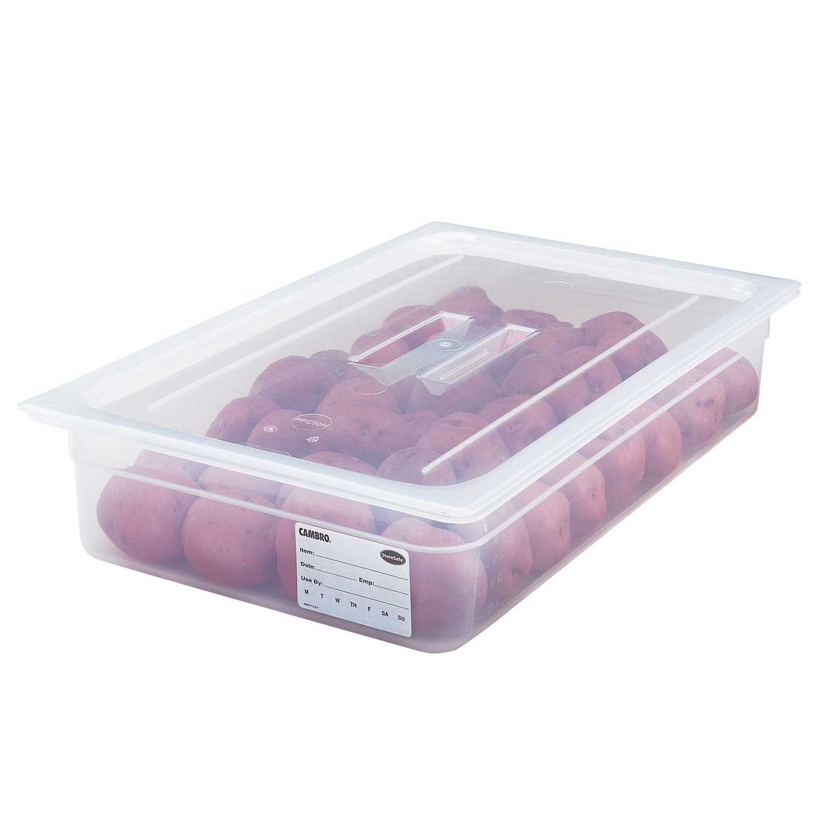 Cambro 10PPCH190 Clear Full-Size Food Pan Lid with Handle - Durable & Stackable for Commercial Kitchens, Catering & Food Storage