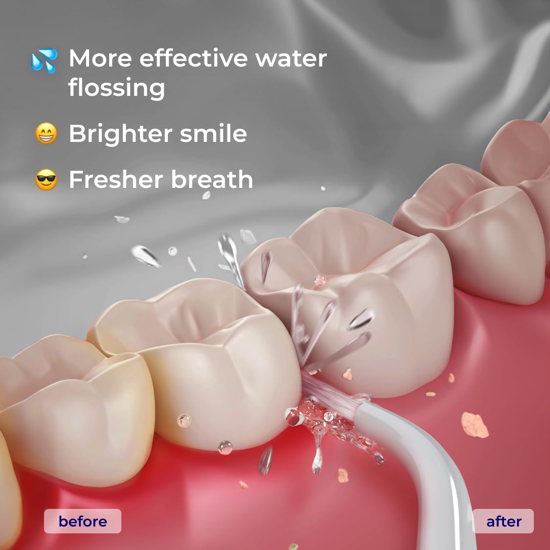 Concentrated Oral Irrigant Solution for Water Flossers - 373 fl.oz Pack of 2 | Alcohol-Free & Peroxide-Free Teeth Whitening Rinse | Refreshing Fruit Flavor Mouthwash Alternative | Made in USA | Perfect for Daily Dental Care & Gum Health Maintenance