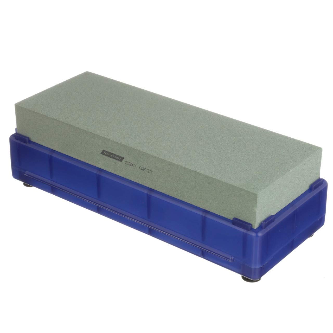 Premium Norton Knife Sharpener Whetstone - Japanese Water Stone 220 Grit with Non-Slip Holder | Professional Kitchen Knife Sharpening Tool for Chefs, Home Cooks & Outdoor Enthusiasts | Perfect for Kitchen, Camping & BBQ Use