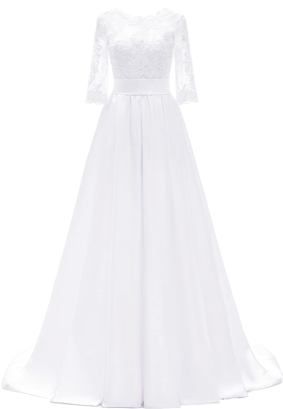 Elegant Women's Ball Gown Lace Bridal Wedding Dress - Perfect for Formal Occasions, Prom, Quinceañera & Special Events
