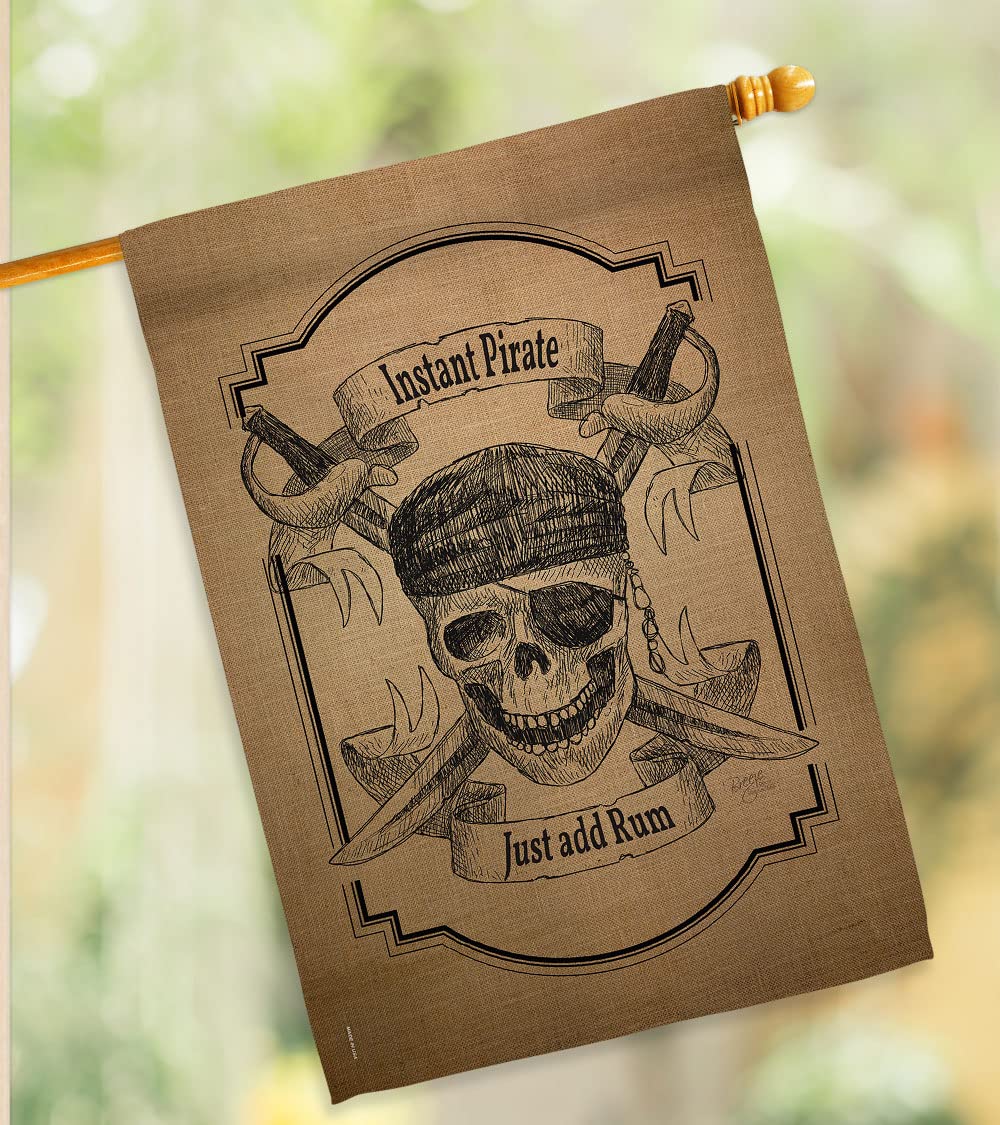 Coastal Pirate Burlap Flags Set - 28