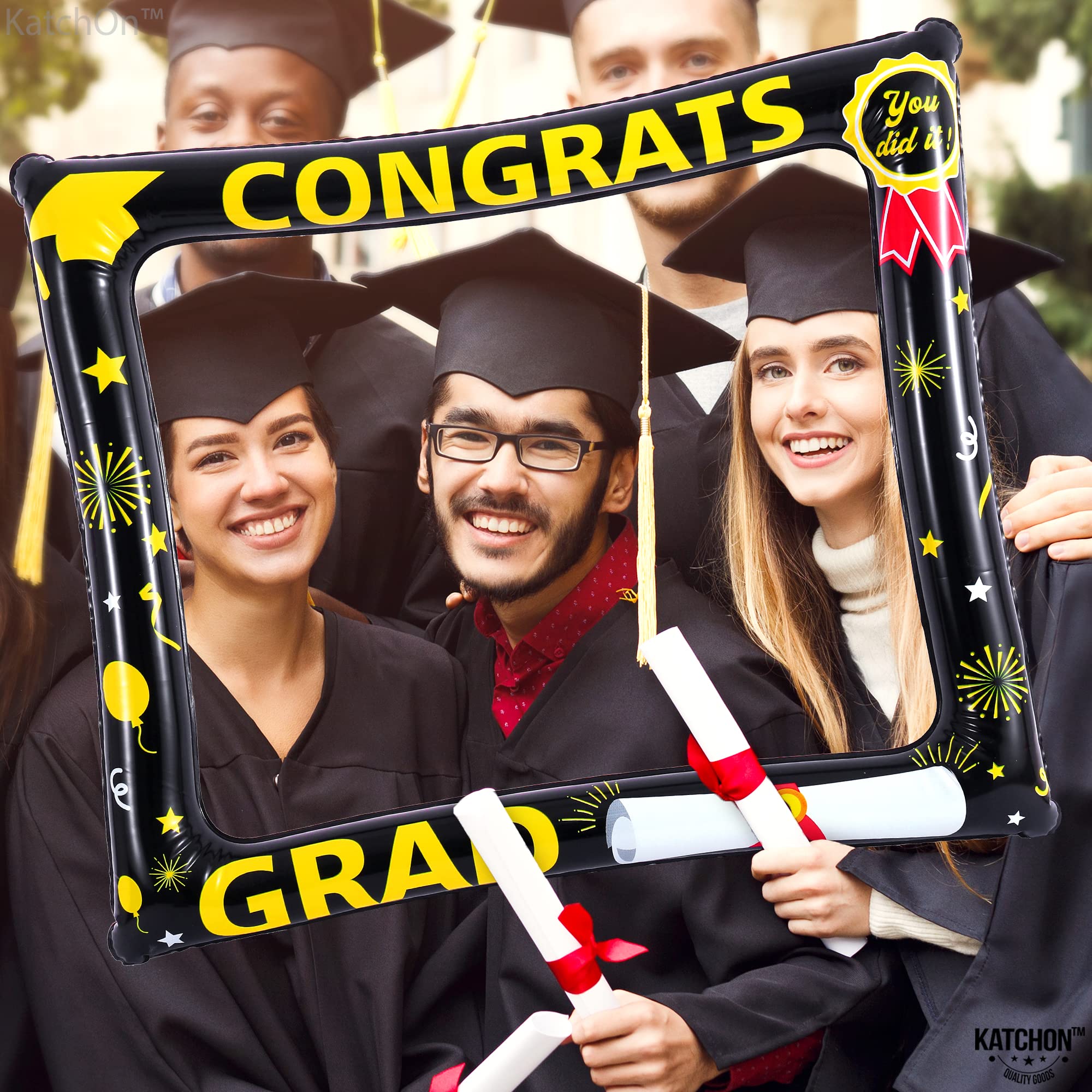 KatchOn 30 Inch Inflatable Graduation Photo Booth Frame - Large Graduation Party Decorations 2025 | Graduation Photo Props, Backdrop for Graduation Photoshoot | Perfect for Graduation Ceremonies, College Parties & Senior Year Celebrations