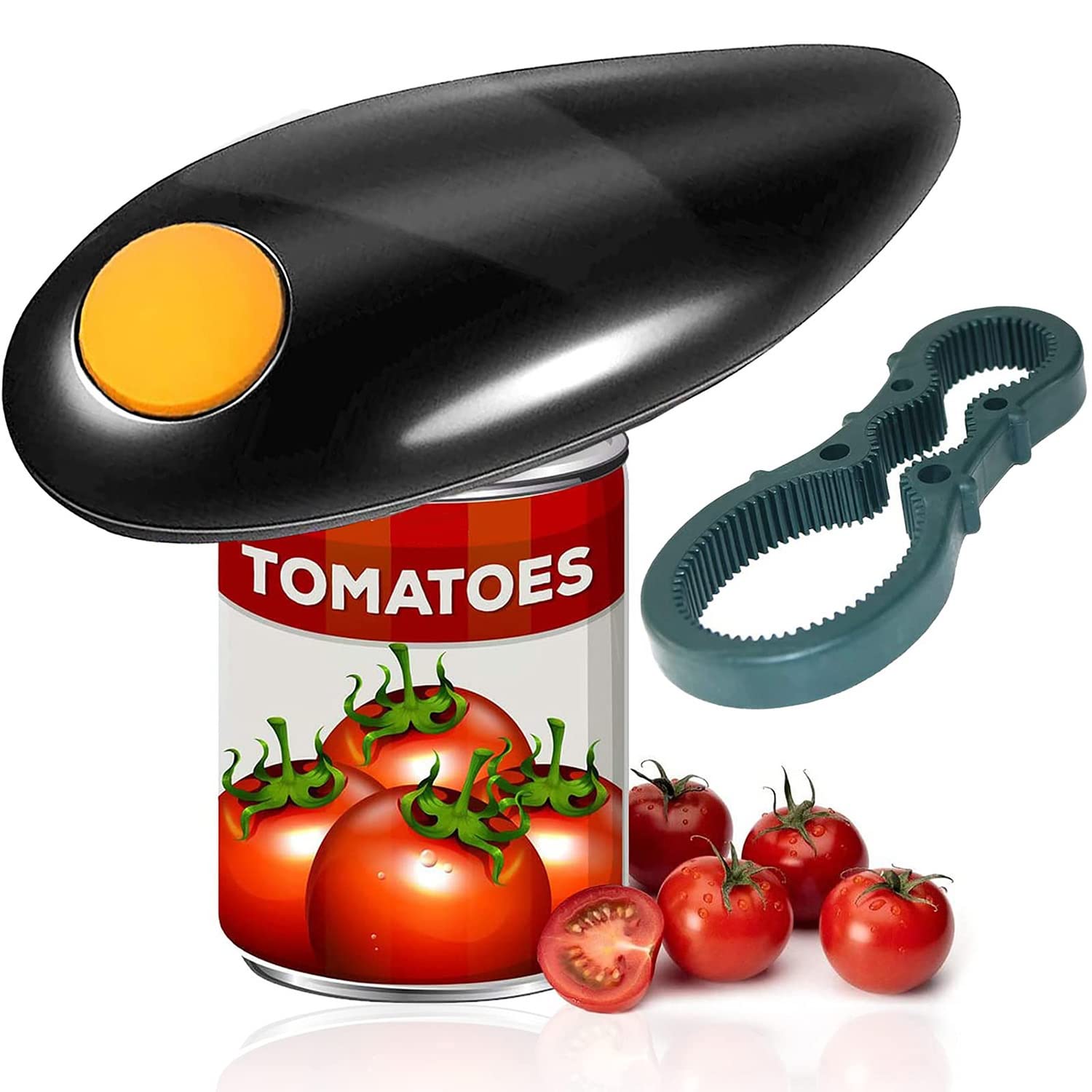 Electric Can Opener - Automatic Battery Operated Handheld Opener for Seniors & Arthritis - Smooth Edge Safe Design - Perfect for Restaurants, Kitchens & Elderly Care