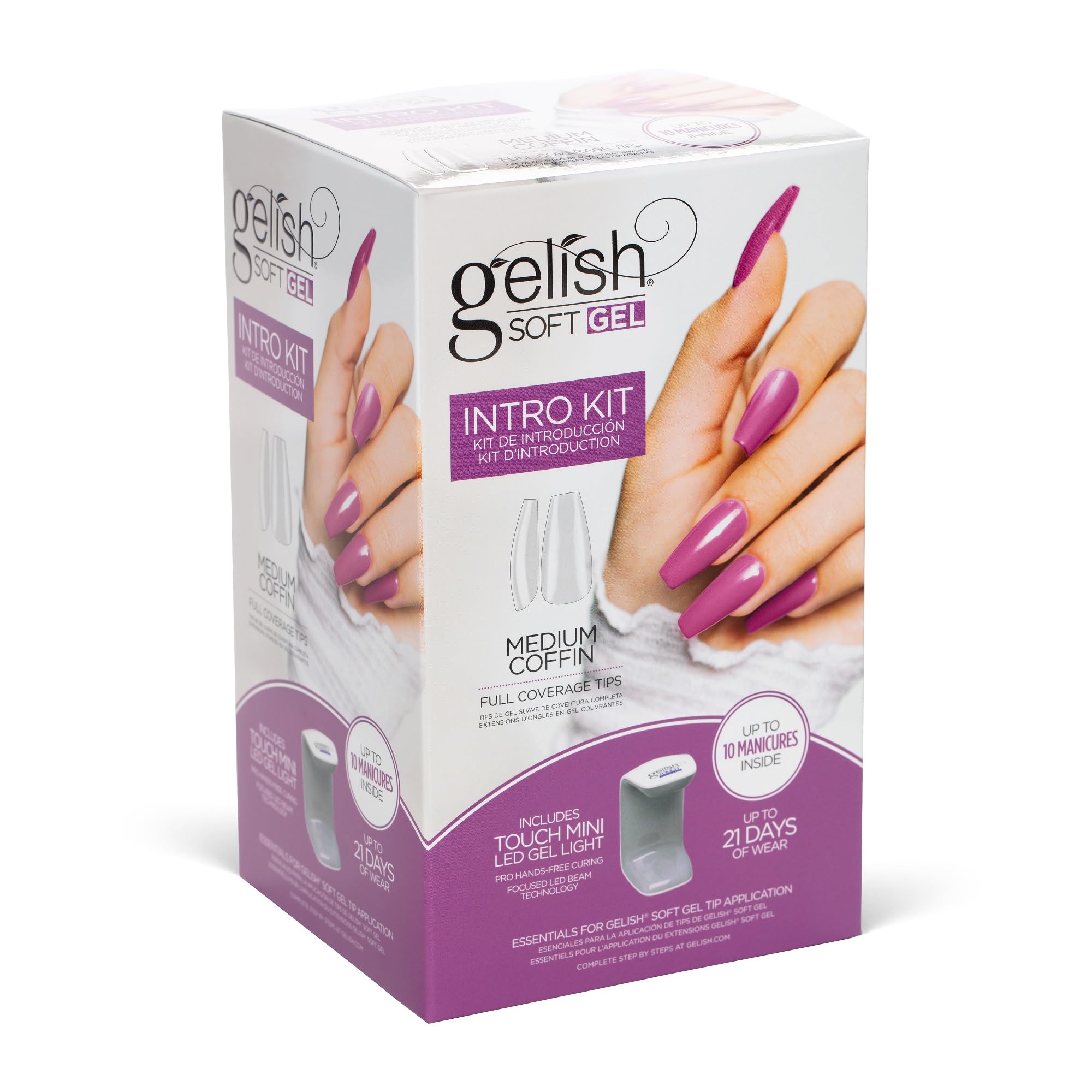 Gelish Soft Gel Nail Polish Starter Kit - Professional DIY Manicure & Pedicure Set for Home Salon Use - Perfect for Beginners & Nail Art Enthusiasts