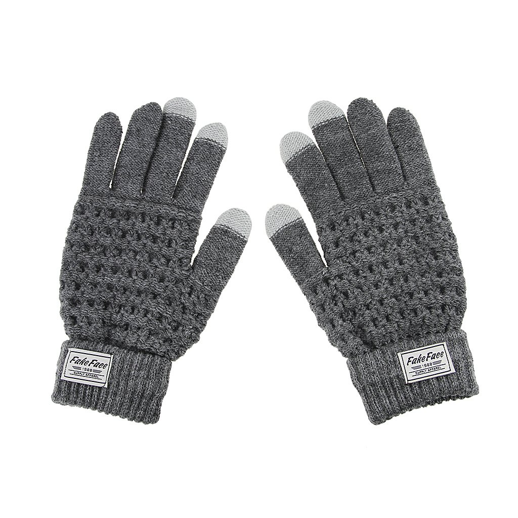 Warm Knitted Wool Touchscreen Gloves for iPhone, Android Phones & Tablets - Winter Texting Gloves for Men & Women - Perfect for Cold Weather, Outdoor Activities & Daily Commute