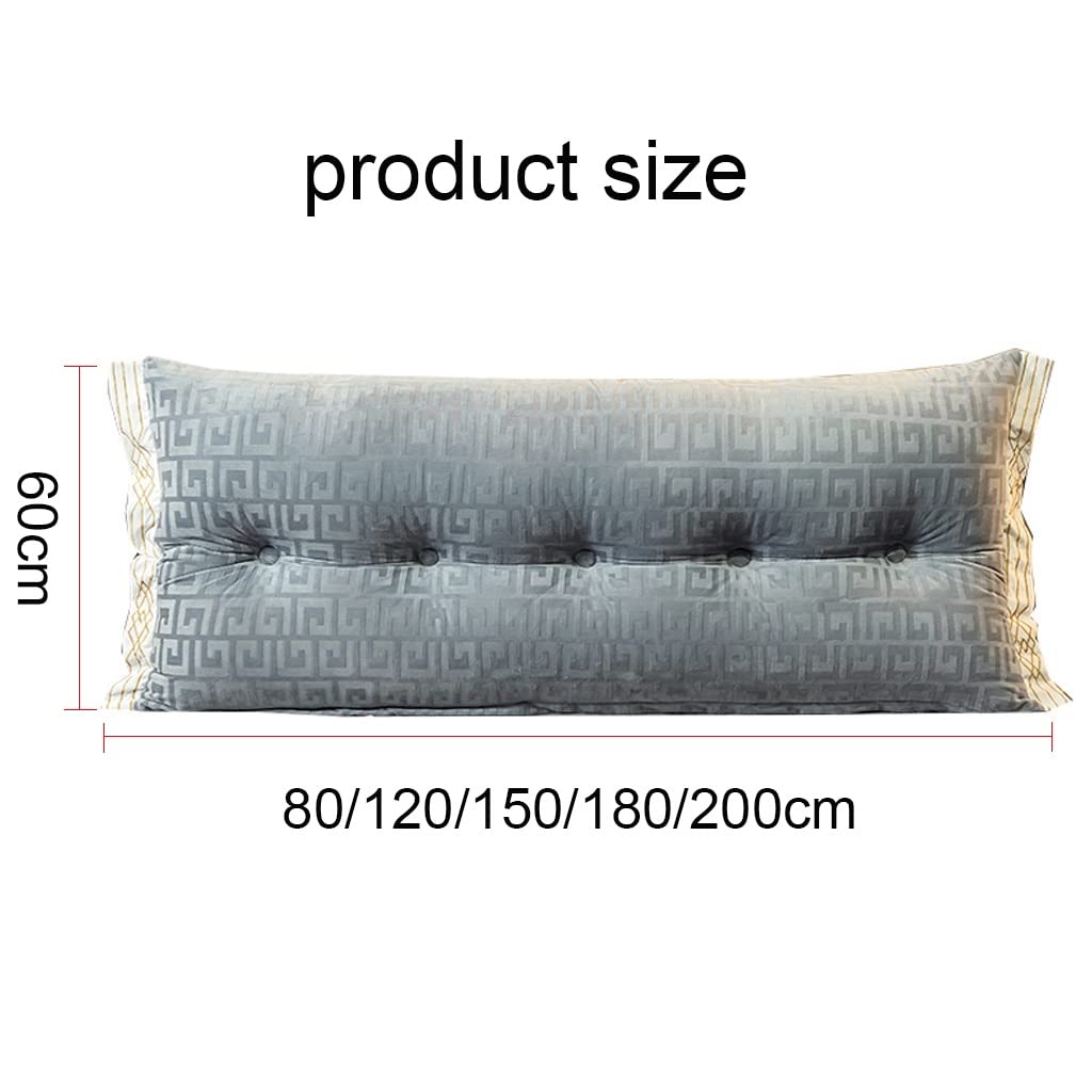**Pink Bedside Backrest Support Pillow - 200x60x15cm Reading & Lumbar Cushion for Daybeds, Headboards, and Comfortable In-Bed Relaxation**    *(Perfect for reading, watching TV, or lounging in bed - enhances comfort and posture support!)*