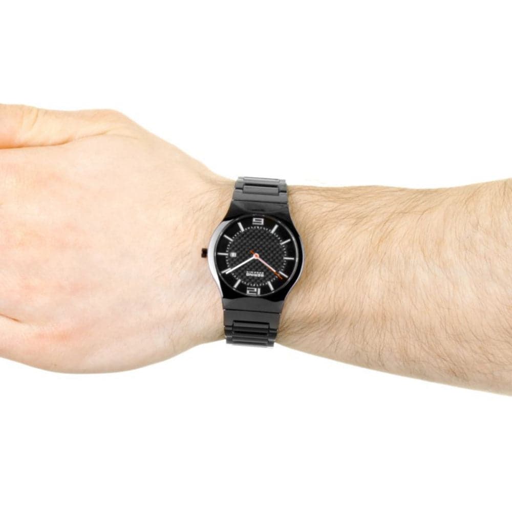 BERING 31739-749 Ceramic Black Men's Watch - Stylish Waterproof Chronograph for Business & Casual Wear