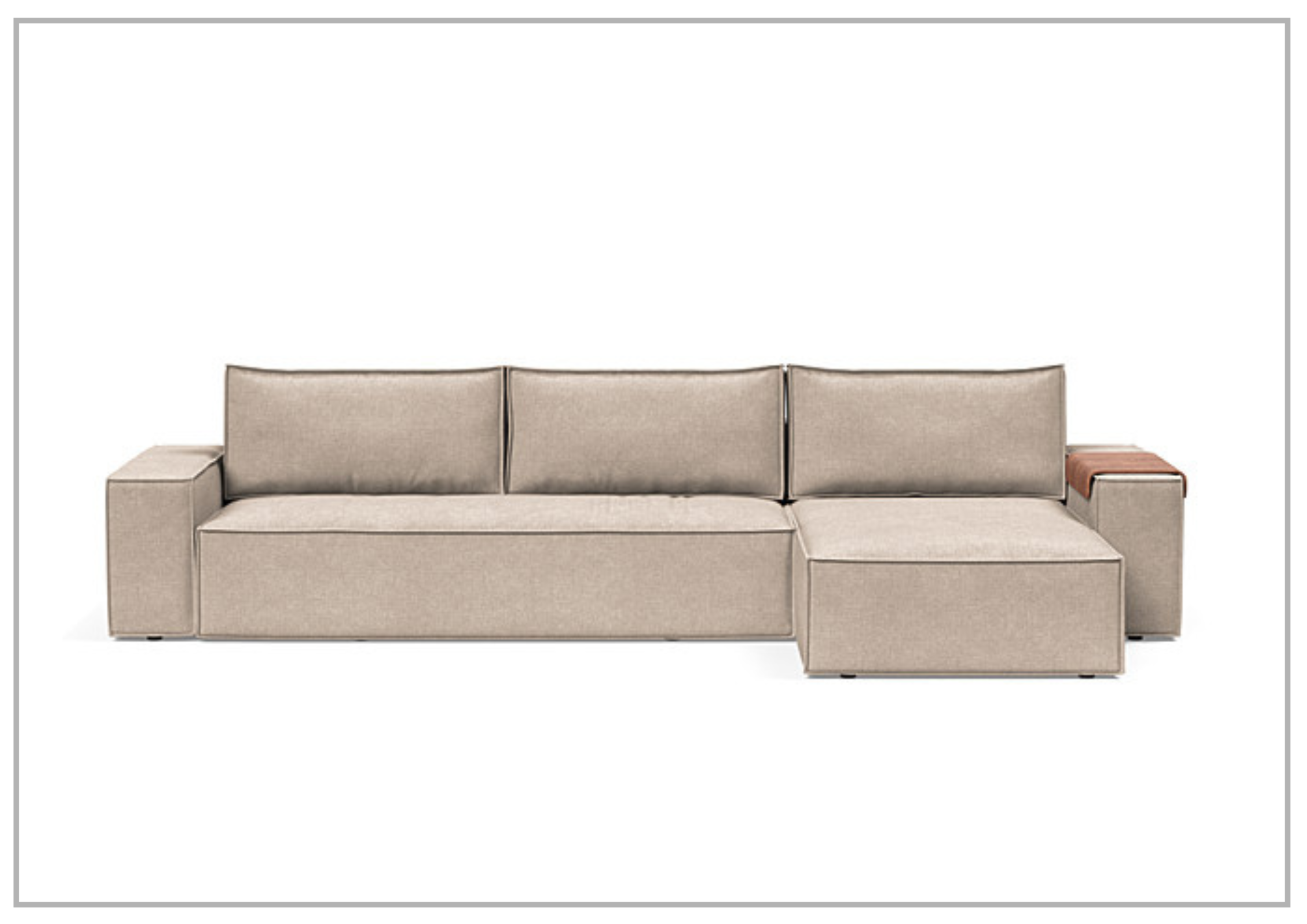 Innovation Living Newilla Fabric L-Shaped Sectional Sleeper Sofa - Convertible Sofa Bed for Small Spaces, Modern Living Room Furniture with Storage, Perfect for Apartments, Guest Rooms & Home Offices