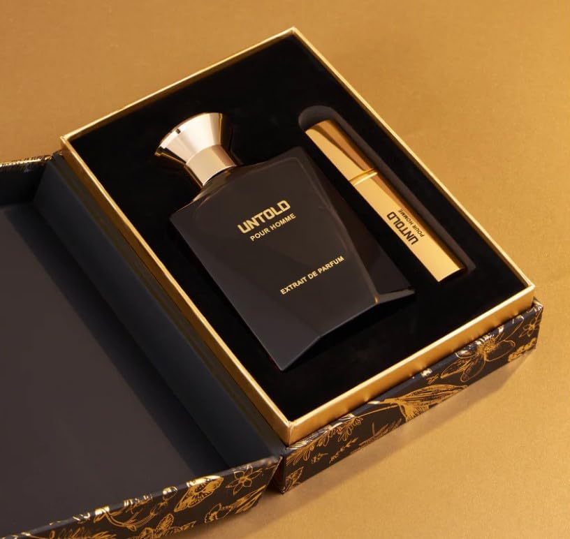 Untold Pour Homme Extrait De Parfum 3.4 Oz Cologne for Men | Long Lasting Eau de Parfum (10-12 Hours) | Made in USA | Perfect for Date Night, Office & Special Occasions