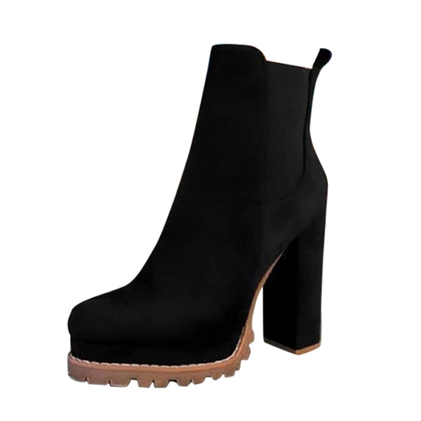 Quealent Women's Chunky Heel Ankle Boots - Platform Lace Up Motorcycle & Combat Boots for Women | Stylish & Comfortable for Riding, Military Style & Everyday Wear