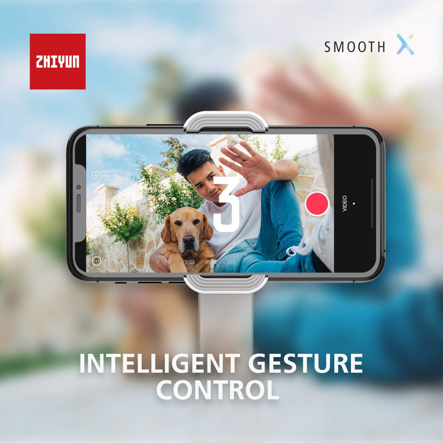 ZHIYUN Smooth X Foldable 2-Axis Smartphone Gimbal Stabilizer for iPhone & Android - Compatible with iPhone 13/12/11/Pro/XS Max/XR/X/8/7/6/SE & Samsung Galaxy S21/Note10/S10/Google Pixel 6 Pro - Black | Perfect for Vlogging, Travel Videos & Live Streaming