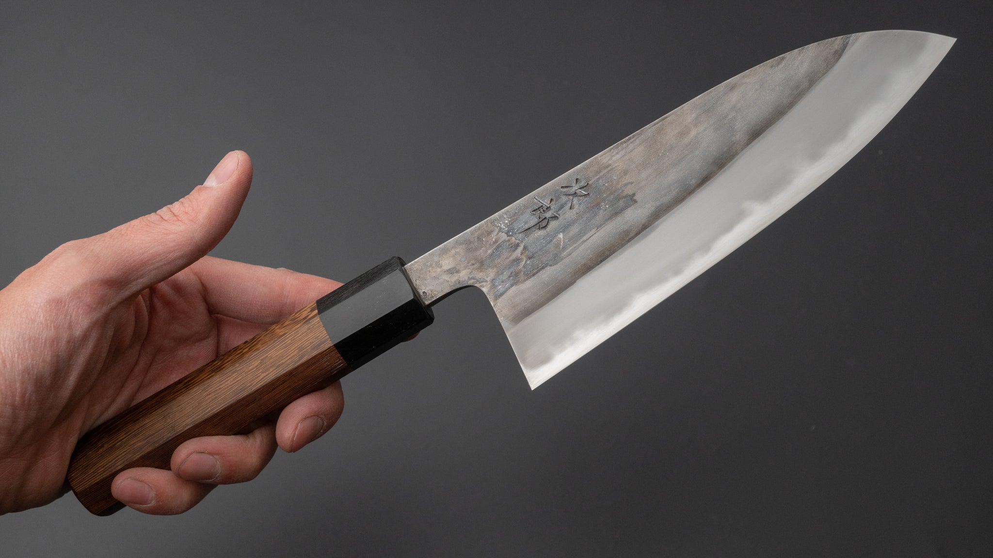 Premium Jiro Tsuchime Santoku Knife 165mm with Taihei Tagayasan Handle - Japanese Chef Knife for Slicing, Dicing & Chopping Vegetables, Meat & Fish - Perfect for Home Cooks & Professional Chefs