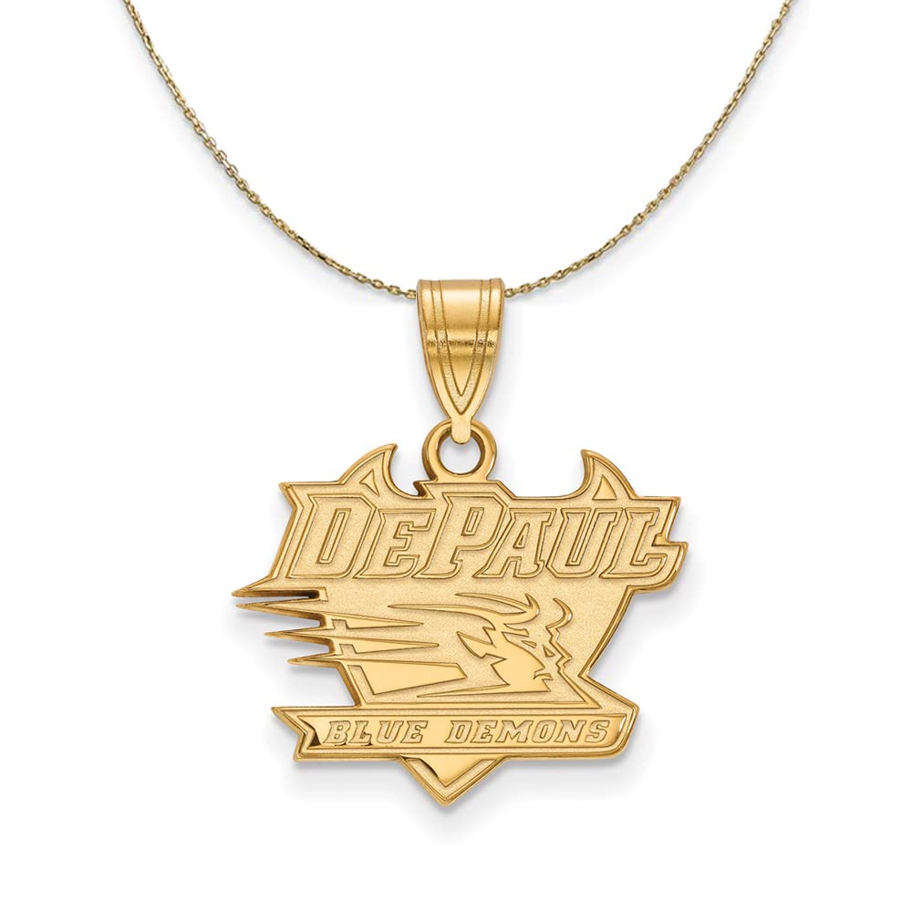 14k Yellow Gold DePaul U Necklace - Perfect Gift for Graduation