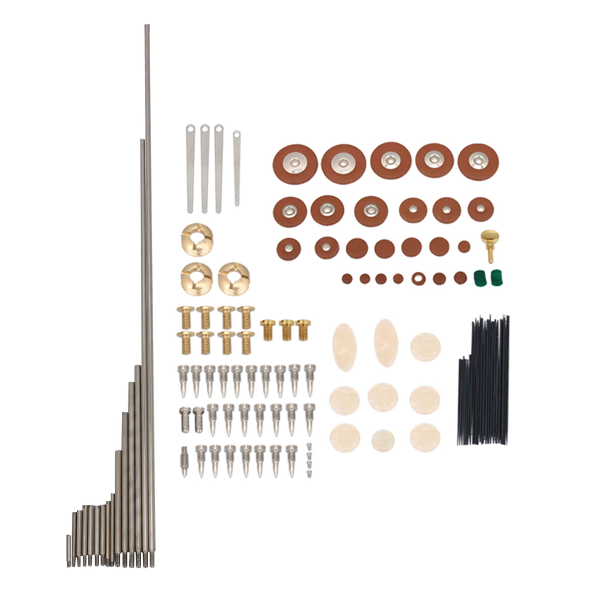 Yibuy Tenor Saxophone Repair Kit - Woodwind Maintenance Tools with Pads, Rollers, Screws & Nuts - Professional Saxophone Accessories for Musicians & Repair Shops - Perfect for DIY Repairs & Instrument Care