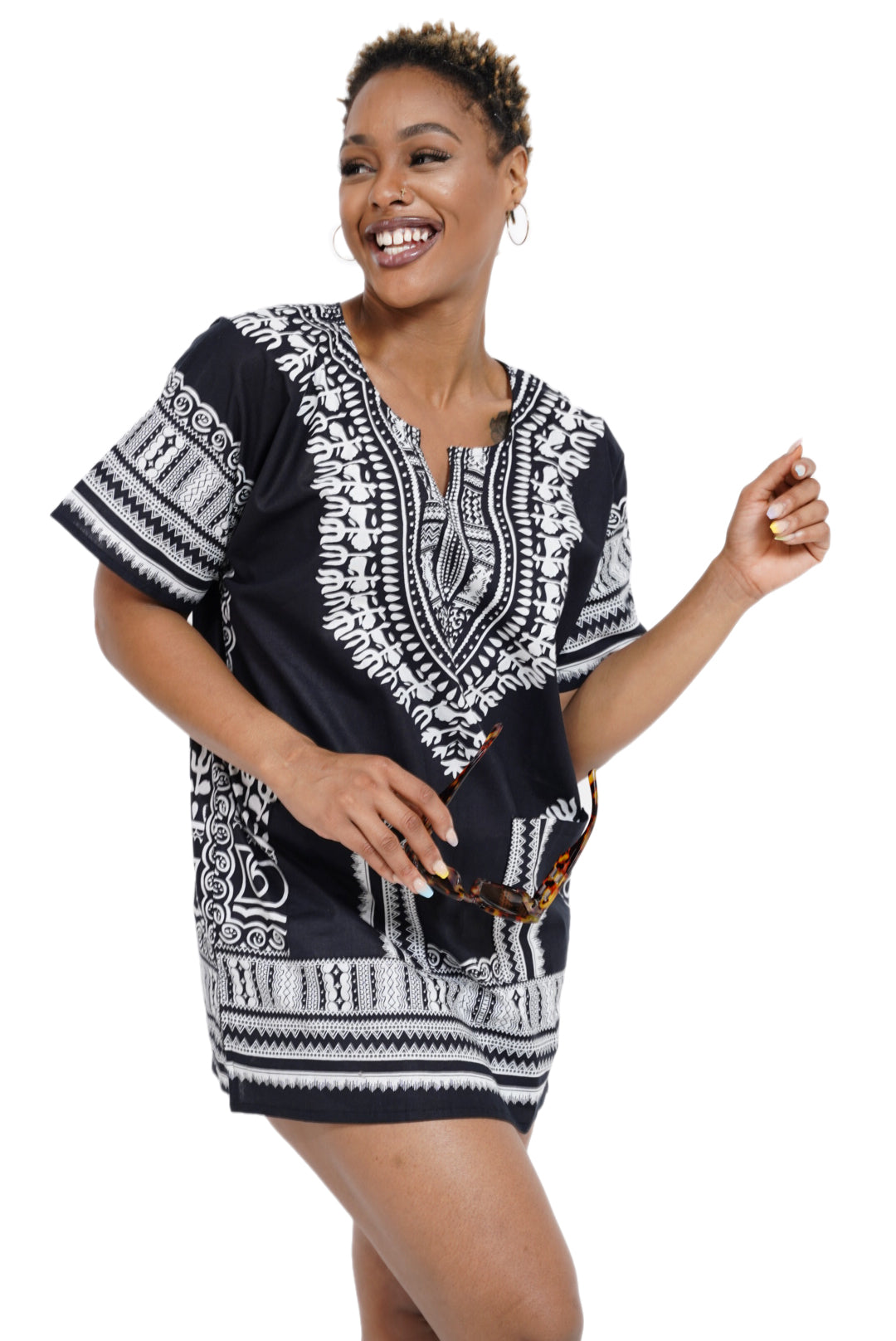 African Print Unisex Dashiki Shirt for Men & Women | Traditional Ankara Cotton Tunic Top | Perfect for Festivals, Concerts, Cruises & Outdoor Events | DP3578