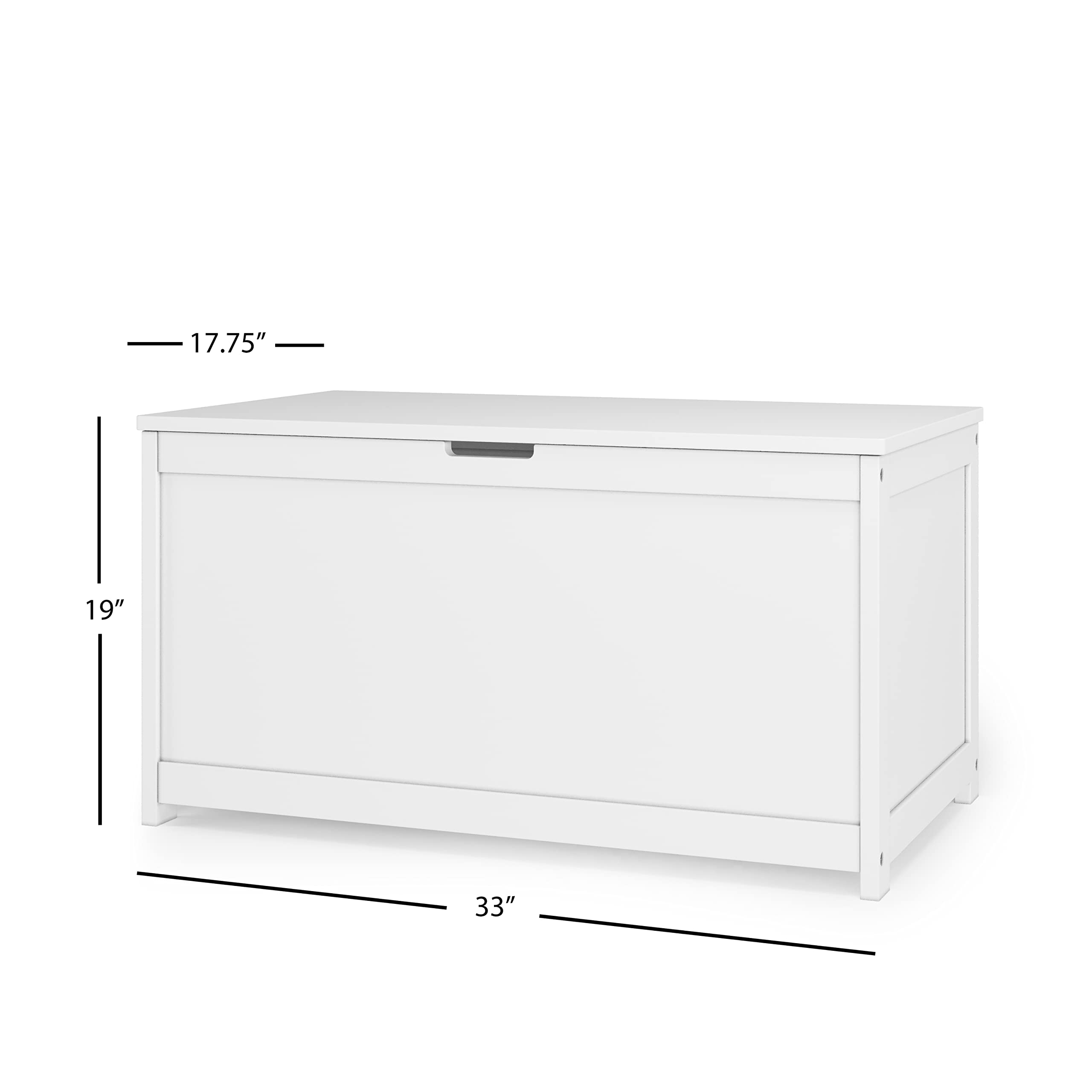 **Child Craft Harmony 33” Wooden Toy Storage Box – Large Kids’ Toy Chest with 6 Cubic Feet Capacity, 2 Safety Hinges & Ventilation Holes – Matte White – Perfect for Nursery, Playroom & Bedroom Organization**
