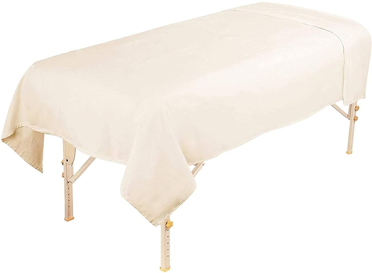 Premium Poly Cotton Massage Table Flat Sheet - Soft, Durable & Hypoallergenic - Perfect for Spa, Salon & Professional Massage Therapy Sessions