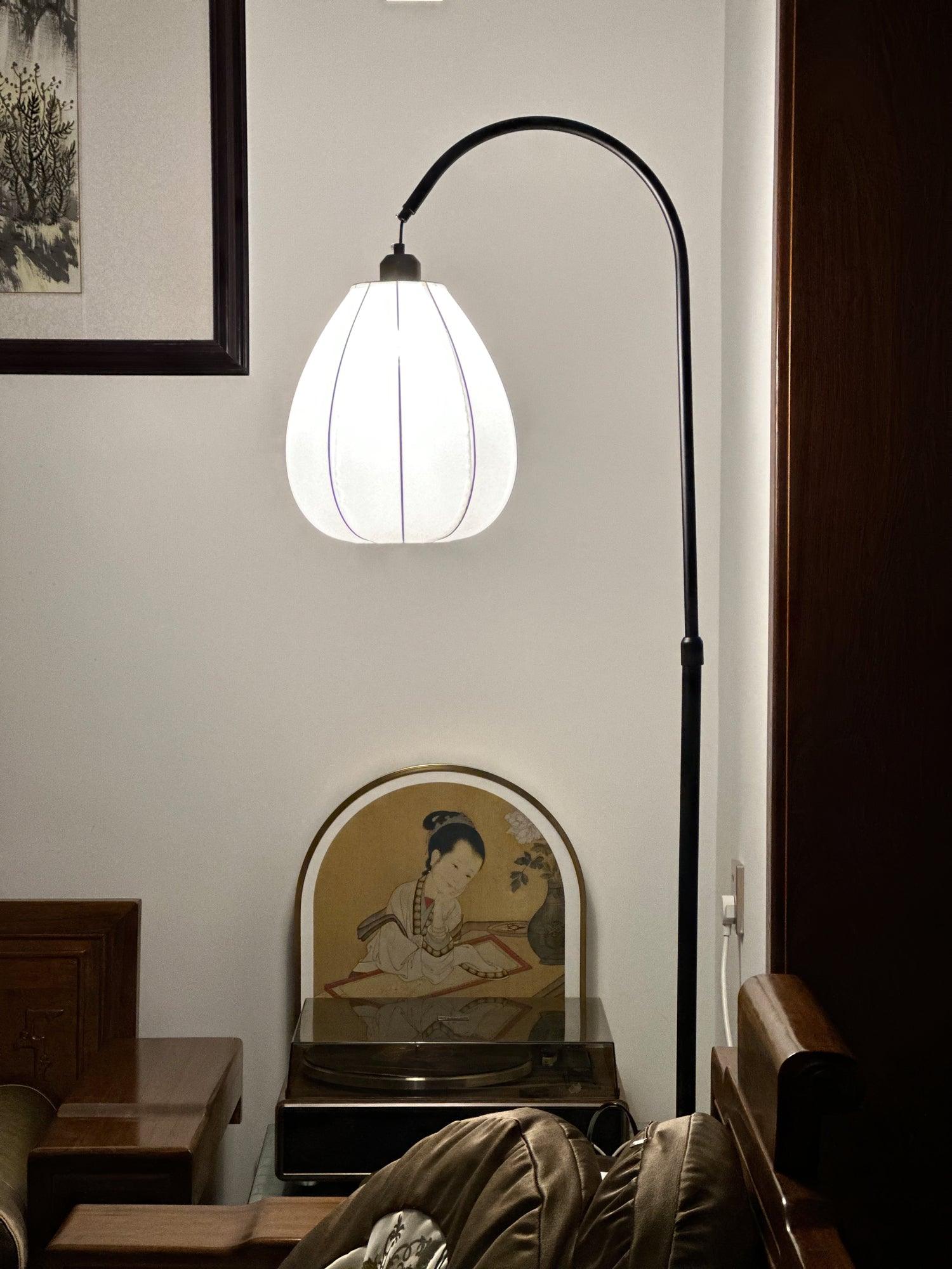 Modern Arc Side Table Floor Lamp - Adjustable LED Reading Light for Living Room, Bedroom & Office - Space-Saving Design with USB Charging Port