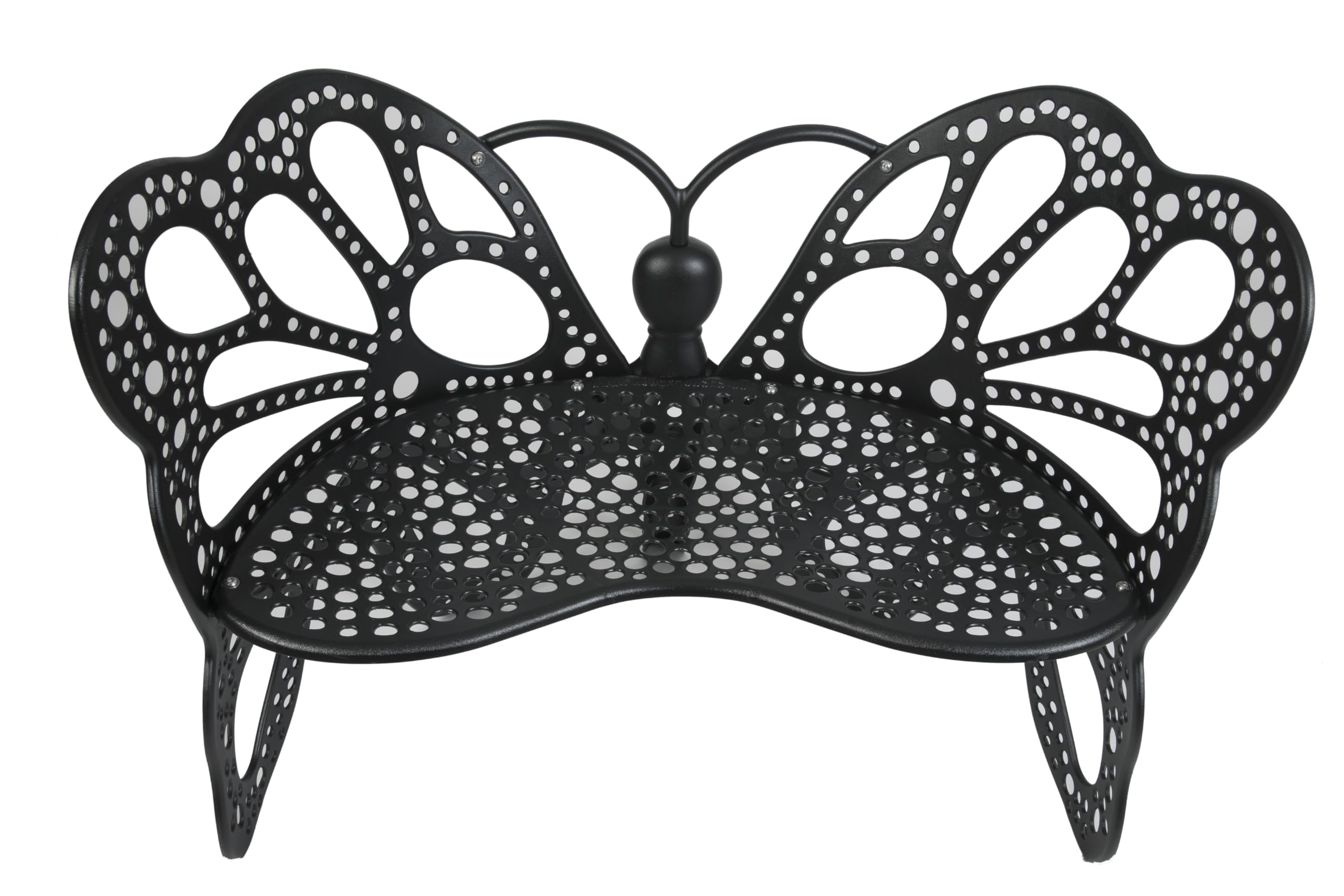 Butterfly Bench Outdoor Patio Furniture - Black Garden Bench for Backyard, Deck, or Porch | Durable & Stylish Seating for Relaxing in Your Garden or Outdoor Space