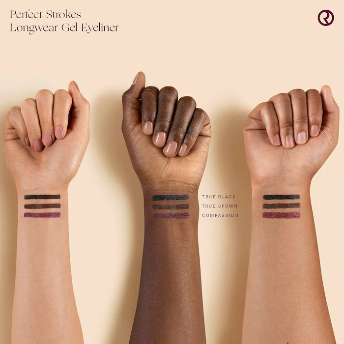 Rare Beauty Perfect Strokes™ Longwear Waterproof Gel Eyeliner - Smudge-Proof Precision Liquid Liner for All-Day Wear | Perfect for Winged Liner & Makeup Looks
