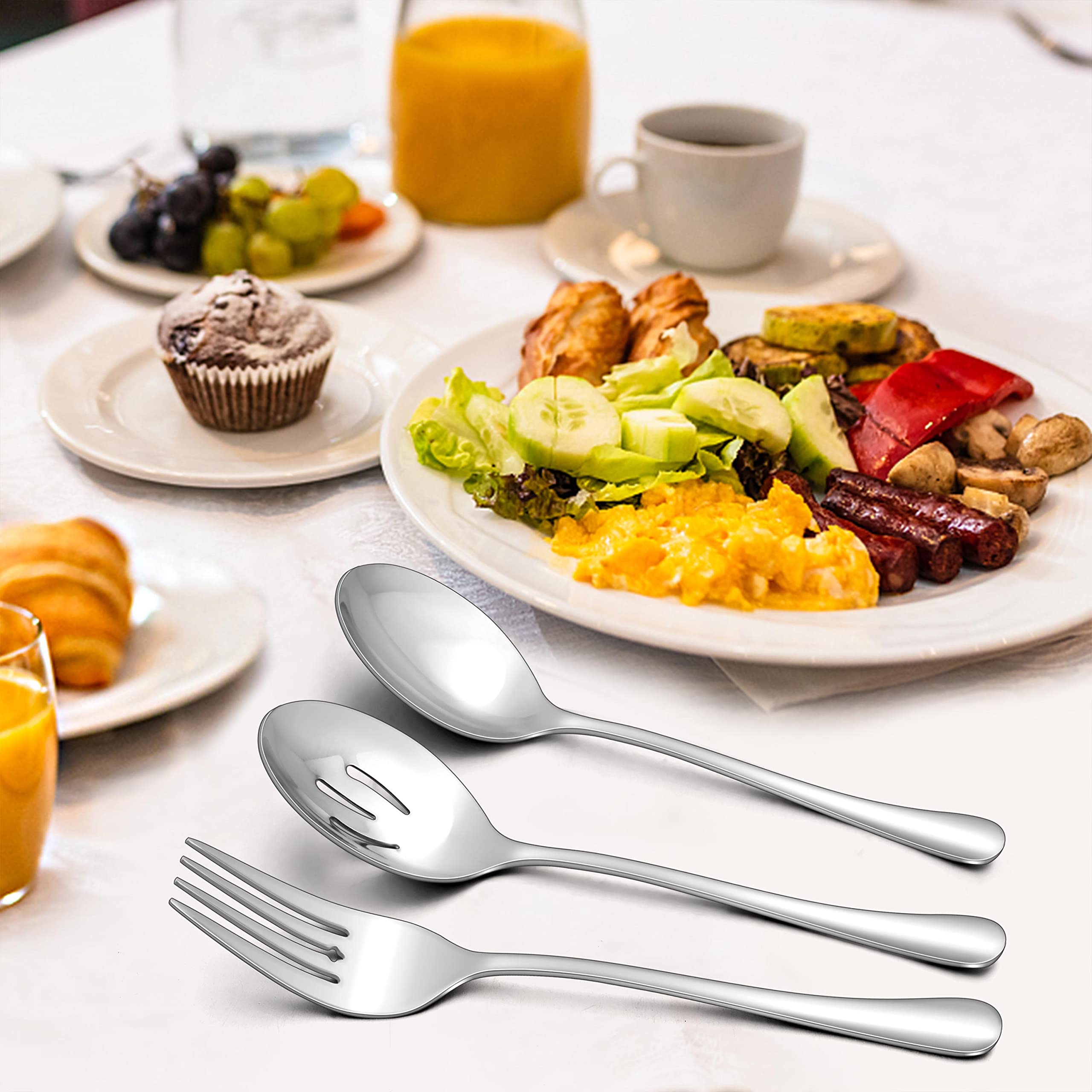Herogo 12-Piece Stainless Steel Serving Utensil Set - 8.7