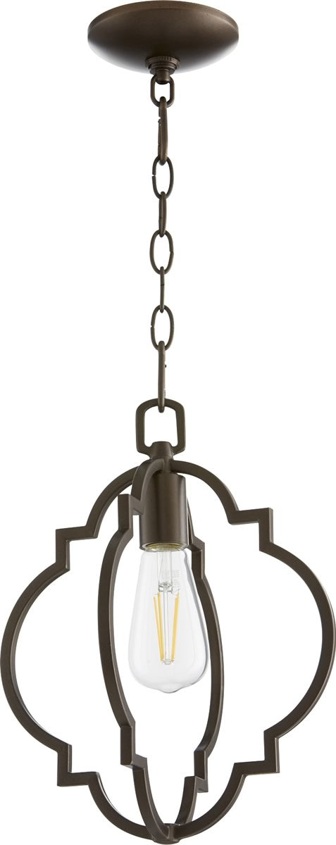 11W Dublin 1-Light Pendant Light Fixture in Oiled Bronze Finish - Perfect for Kitchen Island, Dining Room, or Entryway Lighting