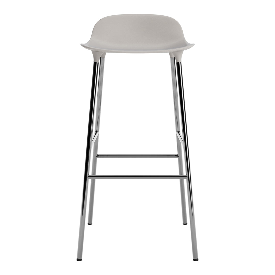 Modern Metal Bar Stools with Form Design - Adjustable Height Counter Stools for Kitchen, Dining & Home Bar - Industrial Style Seating for Restaurants & Cafes