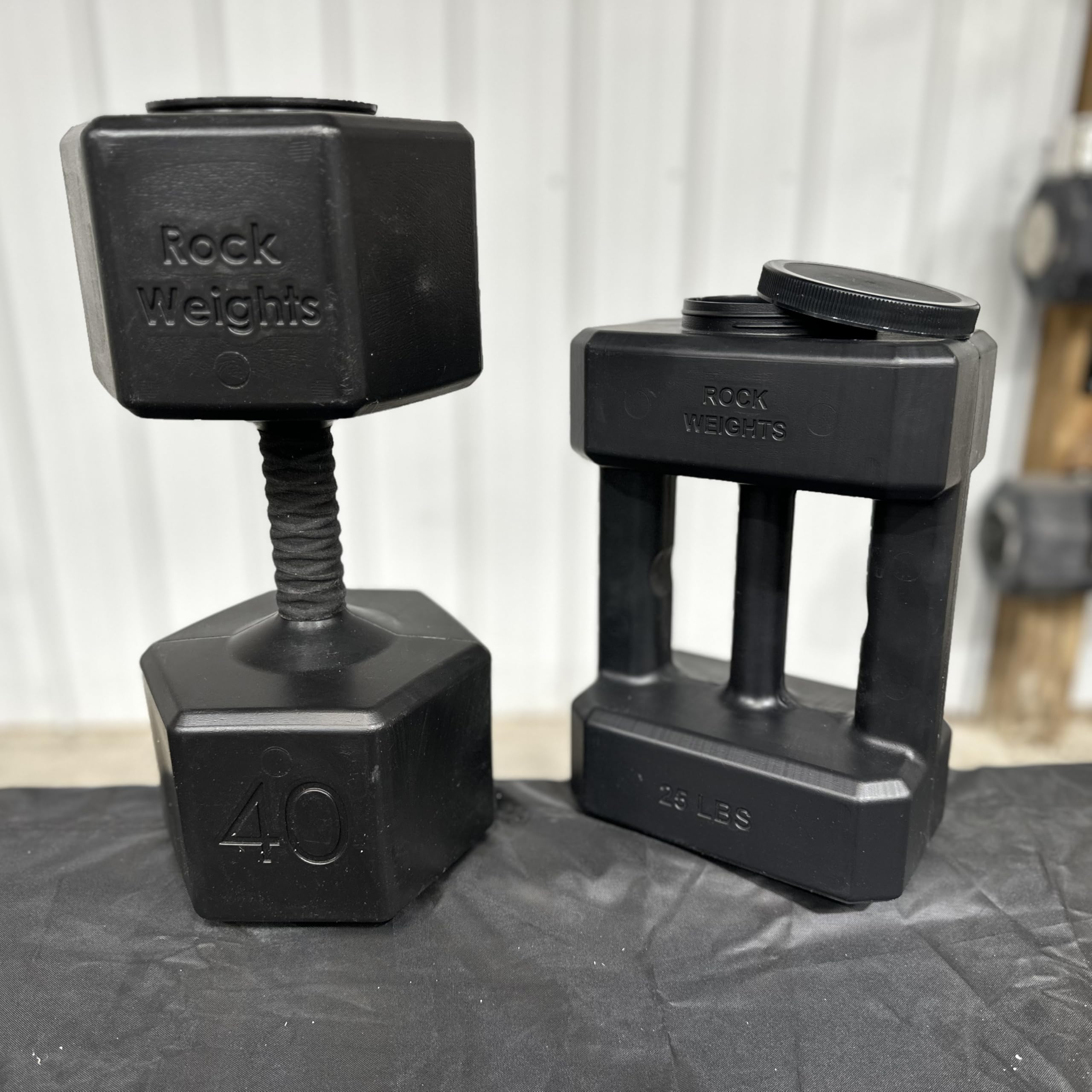 Concrete Dumbbell Molds for DIY Rock Weights - Heavy Duty Fitness Equipment for Home Gym & Outdoor Training