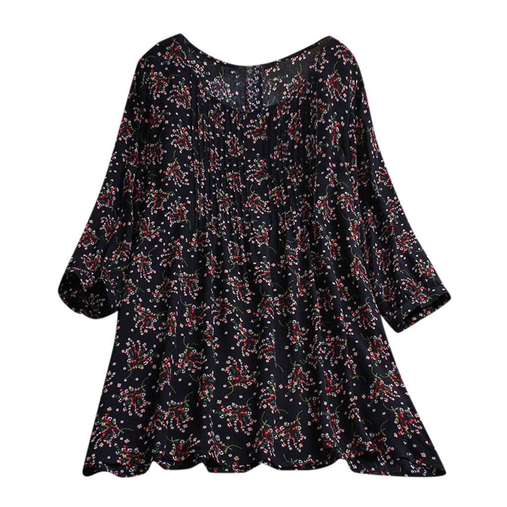 Women's Linen Button-Down Shirt - Loose Fit Short Sleeve Summer Blouse with Floral Print, Plus Size Casual Tops for Women - Perfect for Beach Outings, Office Wear & Weekend Brunch