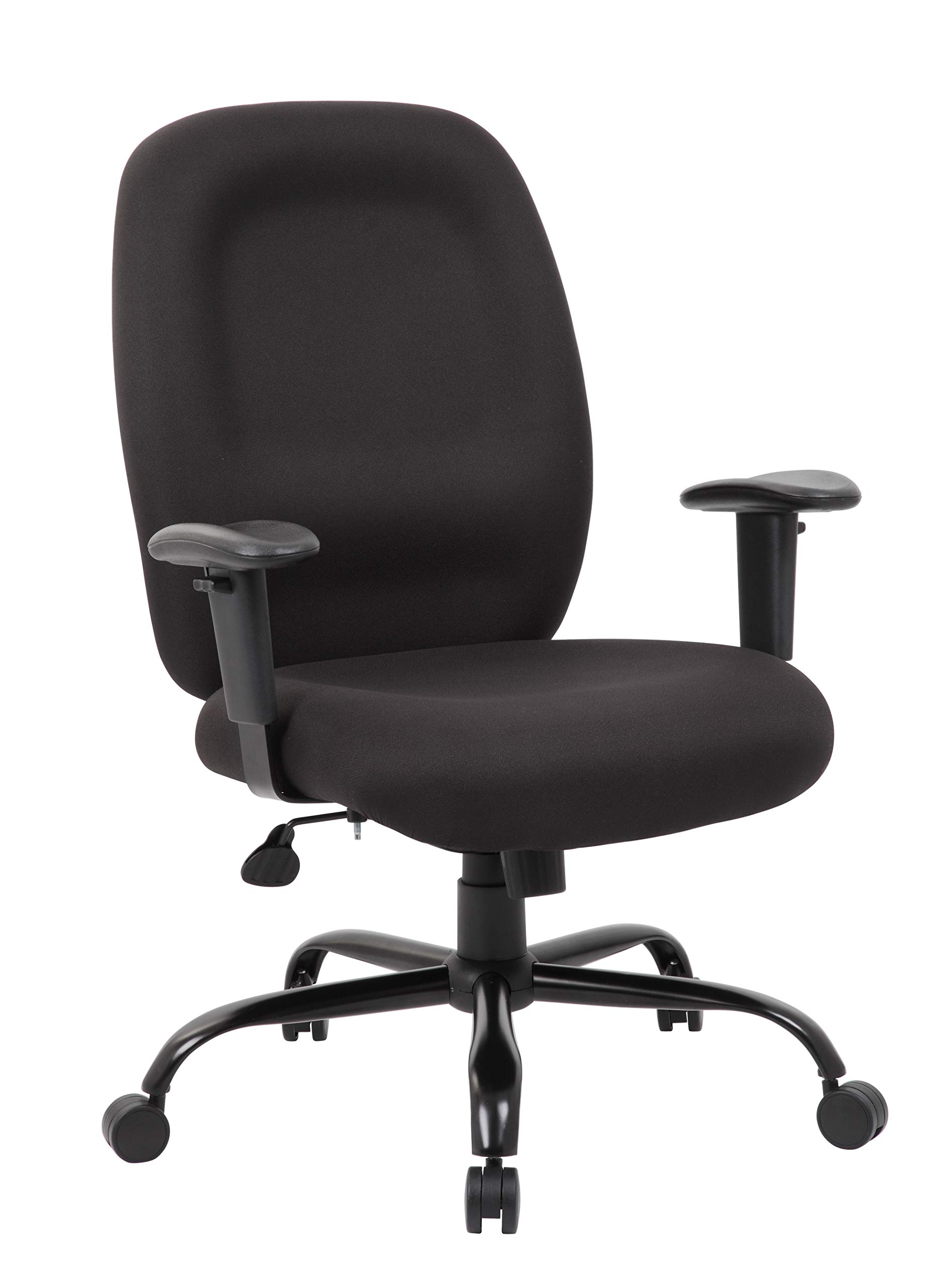 Boss Office Products Heavy Duty Task Chair - Ergonomic Adjustable Office Chair with Lumbar Support, Black - Perfect for Home Office, Gaming, and Professional Workspaces