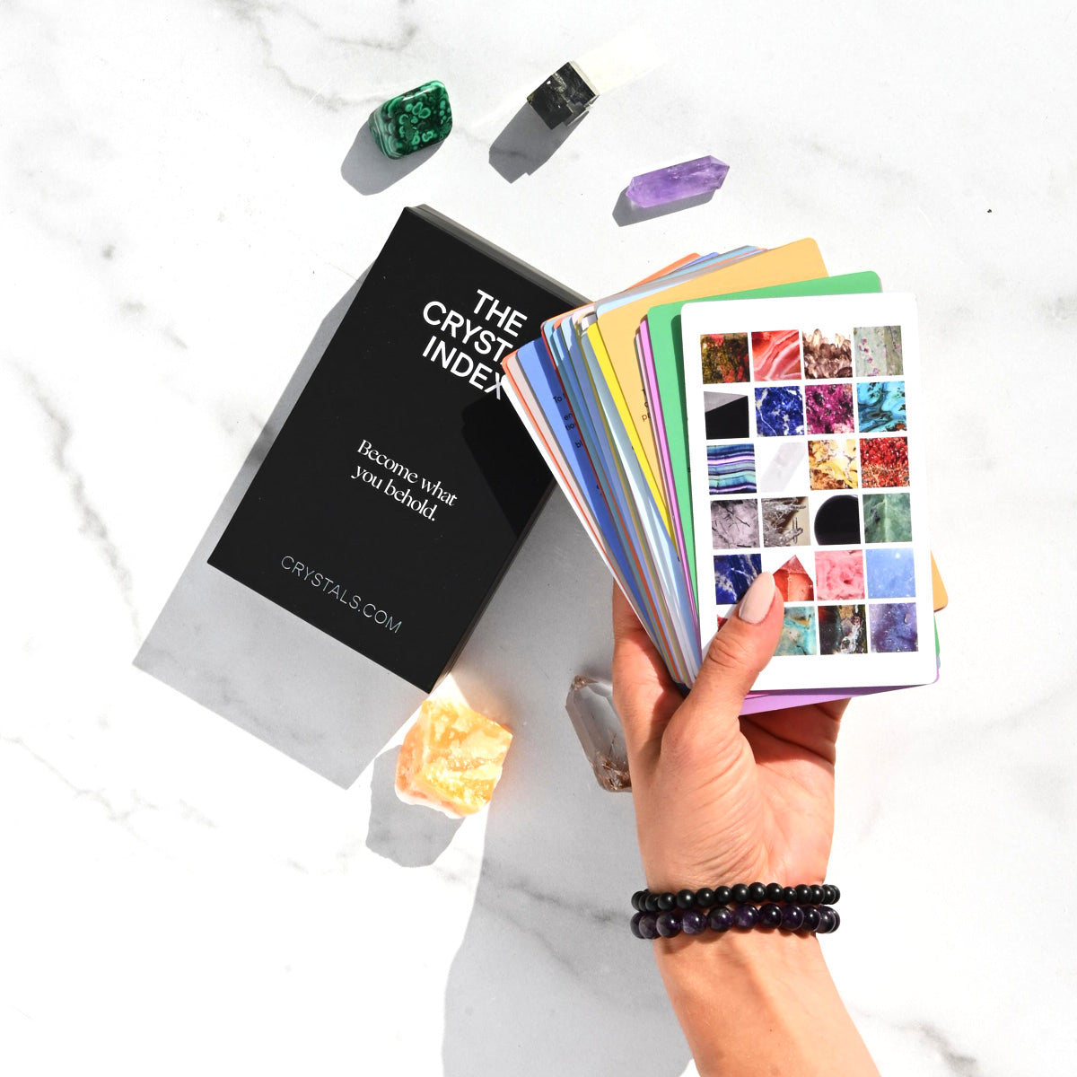 CRYSTALS.COM Premium Healing Crystal Kit - Chakra Balancing Stones Set with Amethyst, Rose Quartz & Clear Quartz | Perfect for Meditation, Energy Healing & Home Decor