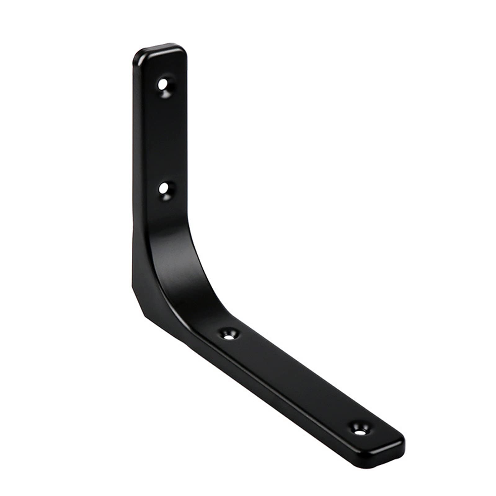 4 Pack Black Floating Shelf Brackets - 1.91x1.97 Inch Wall Mounted Shelf Supports with Screws - Heavy Duty Decorative Shelf Hangers for Bedroom, Bathroom & Living Room - Perfect for Displaying Books, Plants & Home Decor