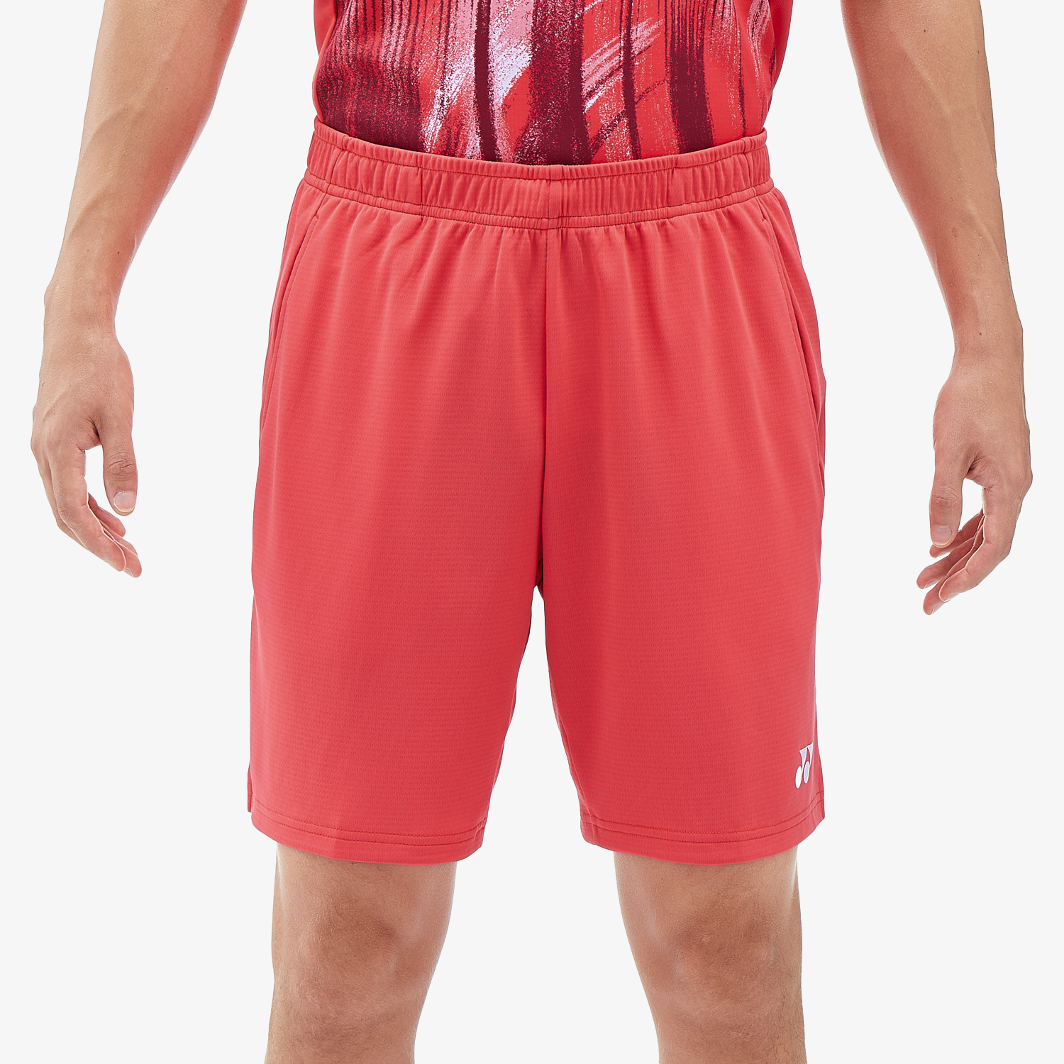 Yonex Men's Knitted Half Pants 15170 - Pearl Red | Breathable Athletic Shorts for Tennis, Badminton & Casual Wear | Comfortable Training & Gym Shorts