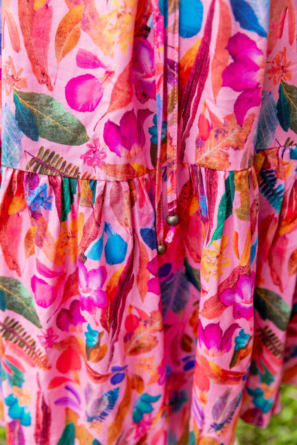 Kasey Rainbow Backyard Treasures Ziggy Dress - Floral Print Bohemian Maxi Dress for Women | Perfect for Beach Vacations, Summer Parties & Boho Fashion