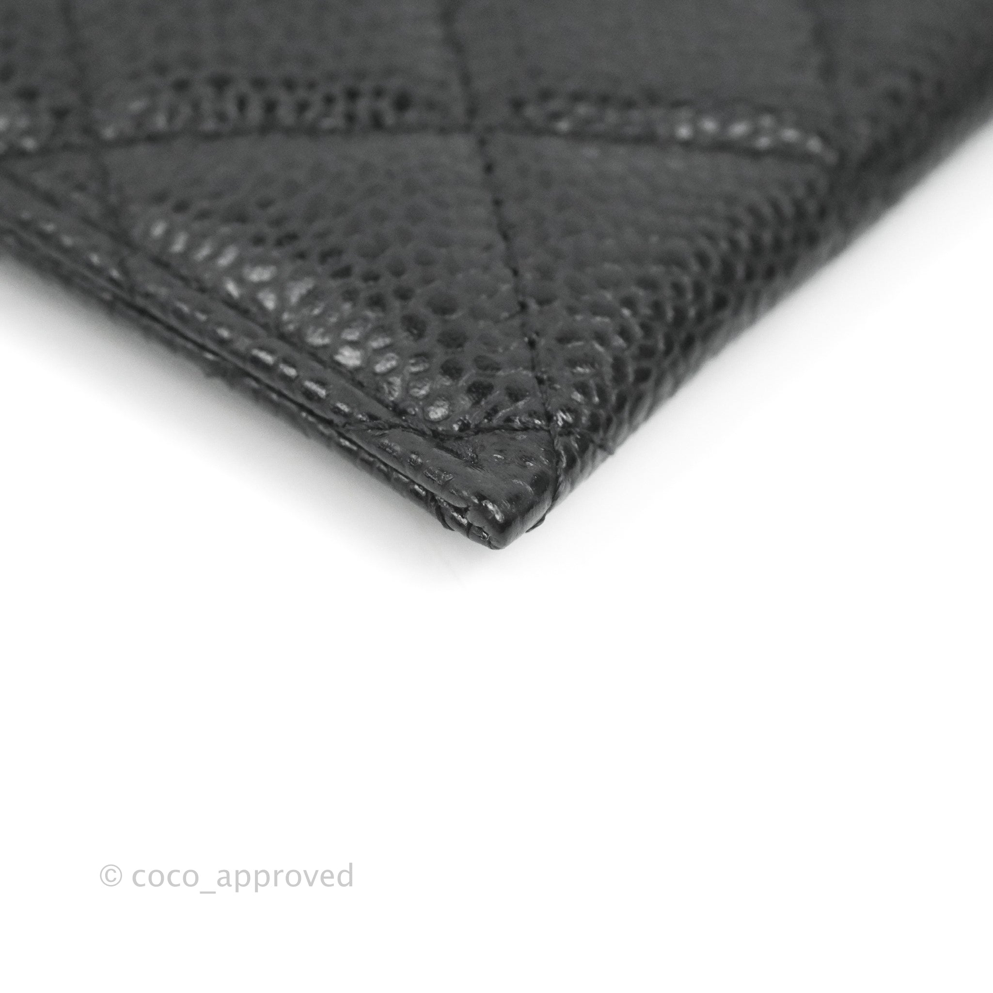 Chanel Classic Flat Card Holder in Black Caviar Leather with Silver Hardware - Perfect for Everyday Use & Luxury Gift Giving