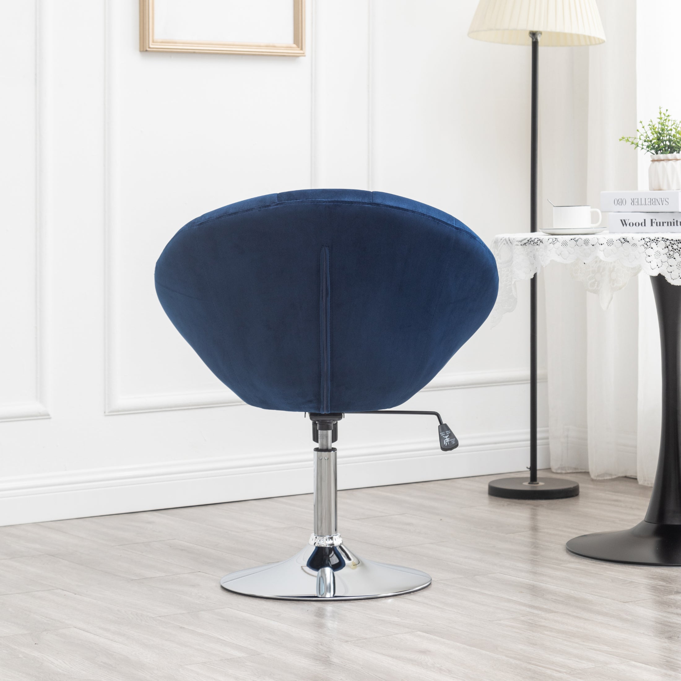 Roundhill Furniture Noas Velvet Upholstered Tufted Back Swivel Accent Chair - Modern Living Room Lounge Chair for Home Office, Bedroom & Reading Nook