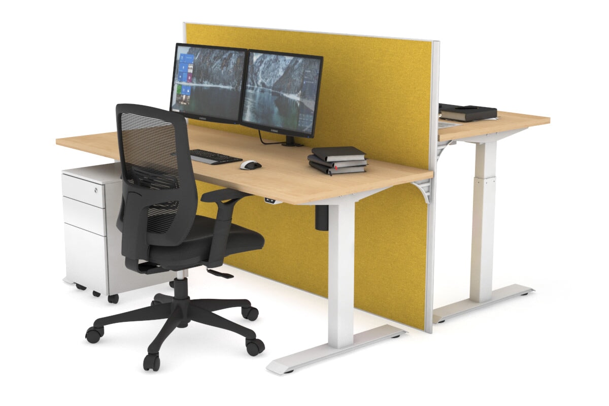 Adjustable Height 2-Person Workbench [1400L x 700W] - Perfect for Garage, Workshop & Home Office Use
