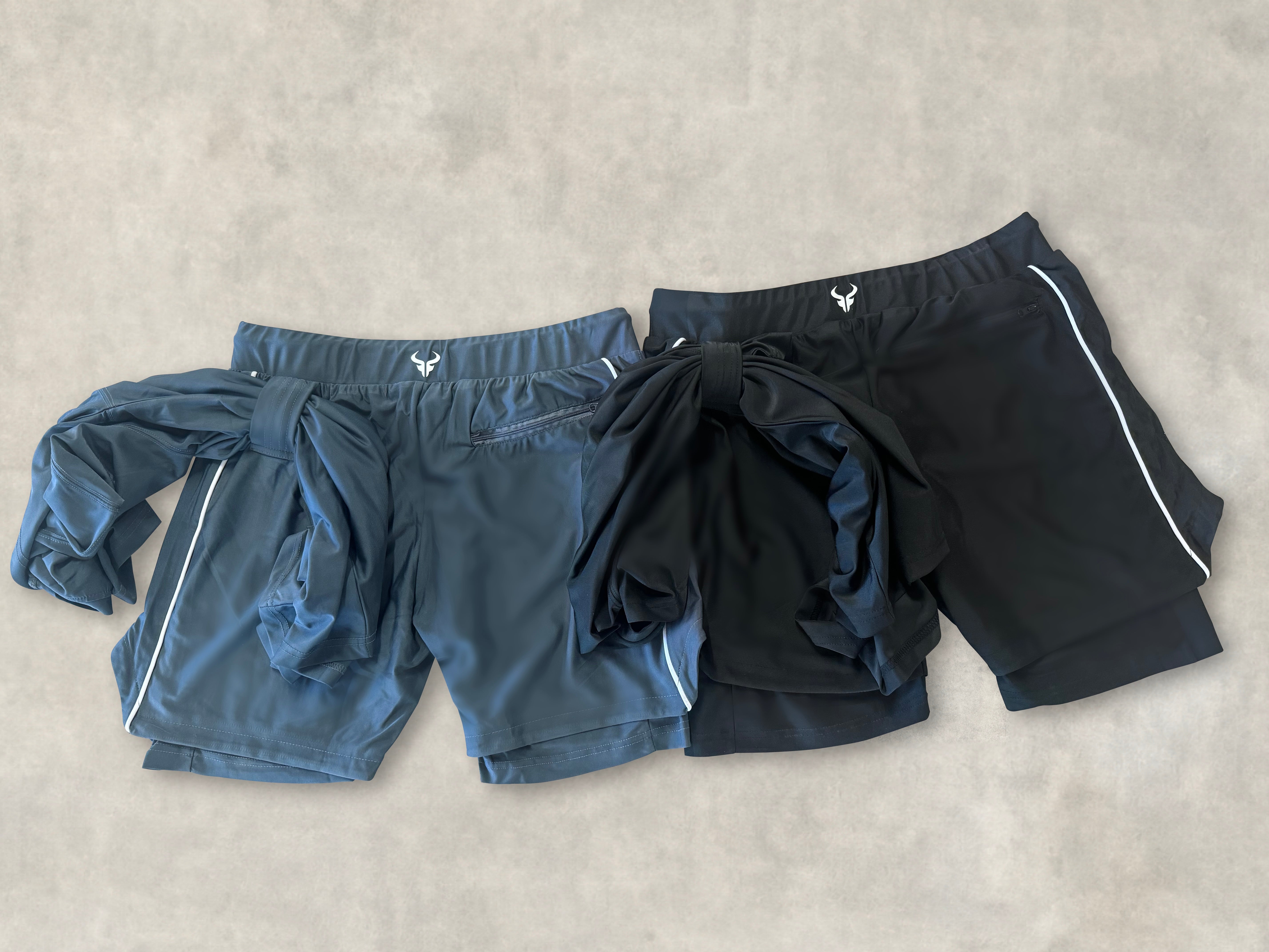 Cerus Grey Flex 2-in-1 Running Shorts with Built-in Liner - Men's Athletic Workout & Gym Shorts for Comfortable Training, Jogging, and Outdoor Activities