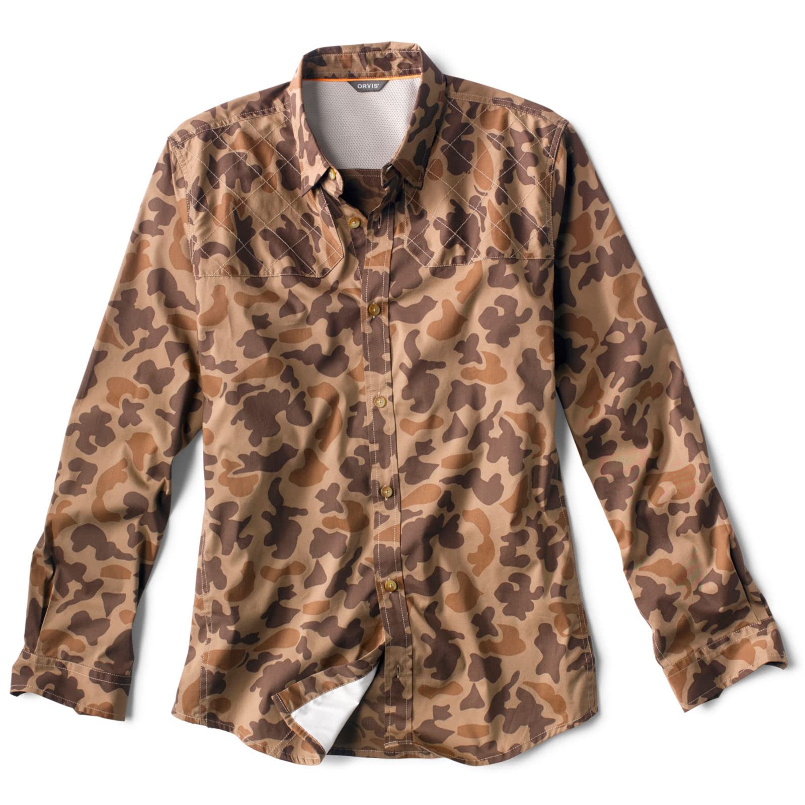 Orvis Men's Long-Sleeve Featherweight Shooting Shirt - Breathable Button-Up Shirt with Ambidextrous Shooting Patches for Hunting, Outdoor Sports & Casual Wear