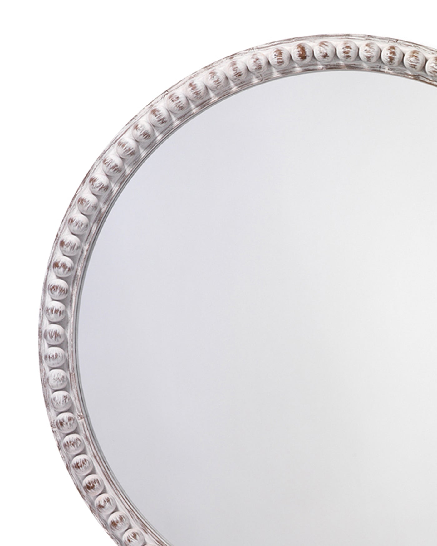 Audrey Beaded Mirror - Elegant Decorative Wall Mirror with Handcrafted Beaded Frame for Bedroom, Living Room & Entryway Decor