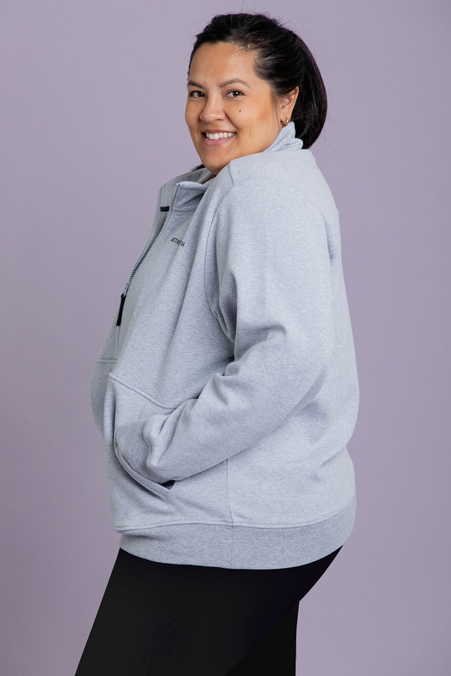 Reset Zip Sweater Grey Marle - Stylish Unisex Pullover for Casual Wear & Outdoor Activities