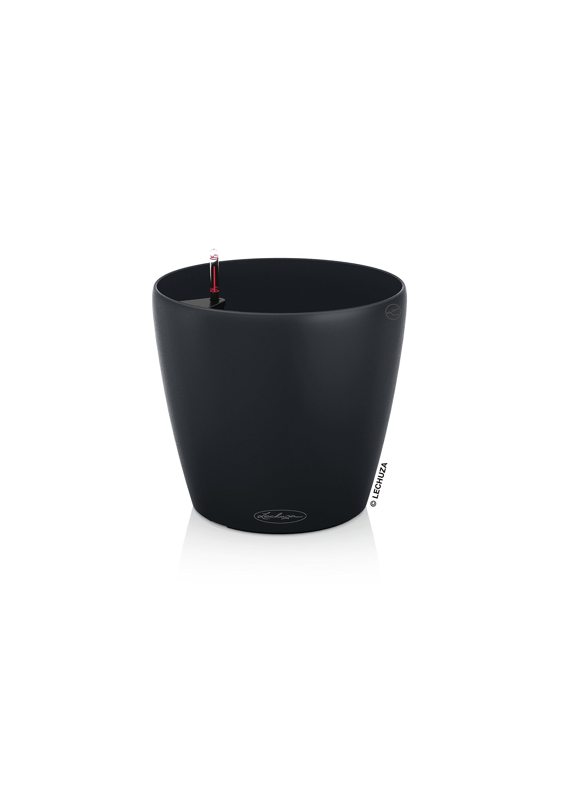 Lechuza Classico 35 Self-Watering Planter - 14 Inch Indoor Outdoor Flower Pot with Automatic Irrigation System - Slate Matte Modern Decorative Planter for Home, Office, Patio & Garden Decor
