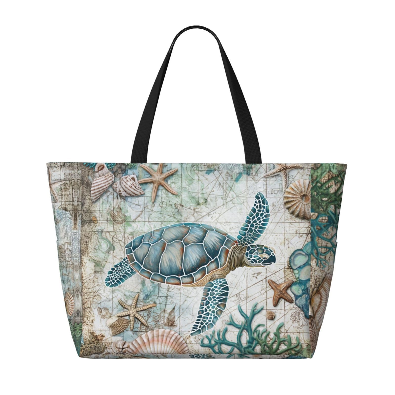 Waterproof & Sandproof Beach Tote Bag for Women - Large Travel Tote with Wet Pocket - Perfect for Beach Vacations, Pool Days & Weekend Getaways