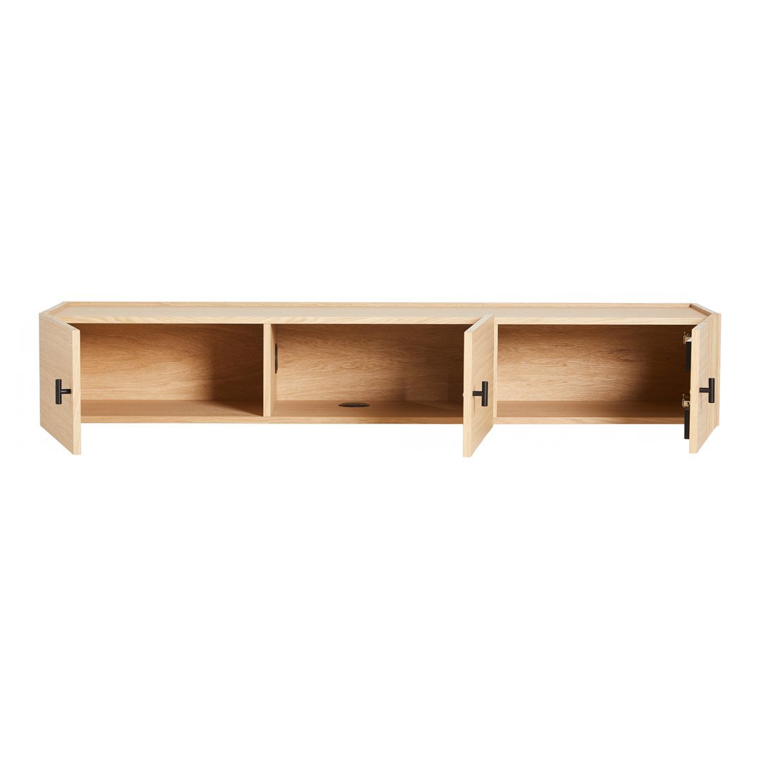 Modern Low Profile Wall Mounted Sideboard - Space Saving Entryway Console Table for Small Apartments & Hallways | Perfect for Living Room, Dining Room, or Bedroom Storage
