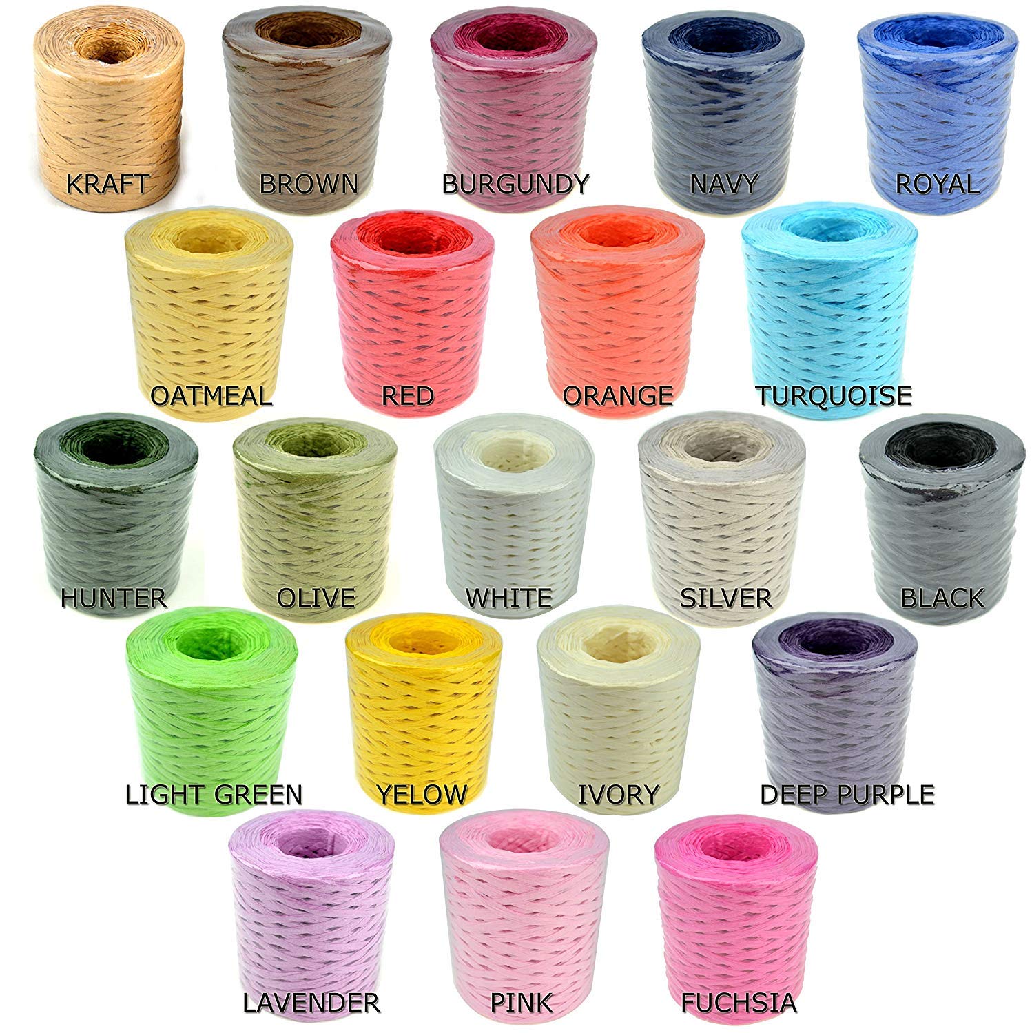 Star Packing Paper Twine 218 Yard Giant Roll - Orange Matte Paper Ribbon | 3/16 Inch Width Paper Raffia Roll for Gift Wrapping, Crafts & DIY Projects | 93 Color Options Available