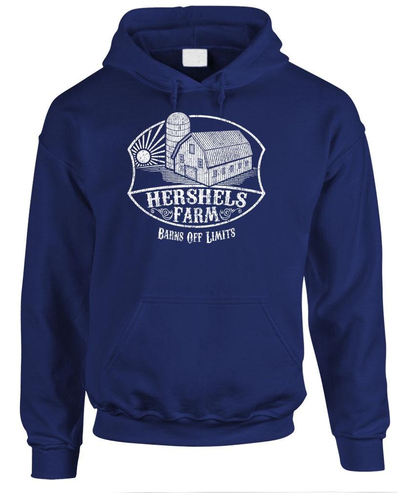 Funny Dead Zombie Walking Men's Pullover Hoodie - HERSHEL'S FARM - Perfect for Halloween Costumes, Cosplay & Horror Movie Fans